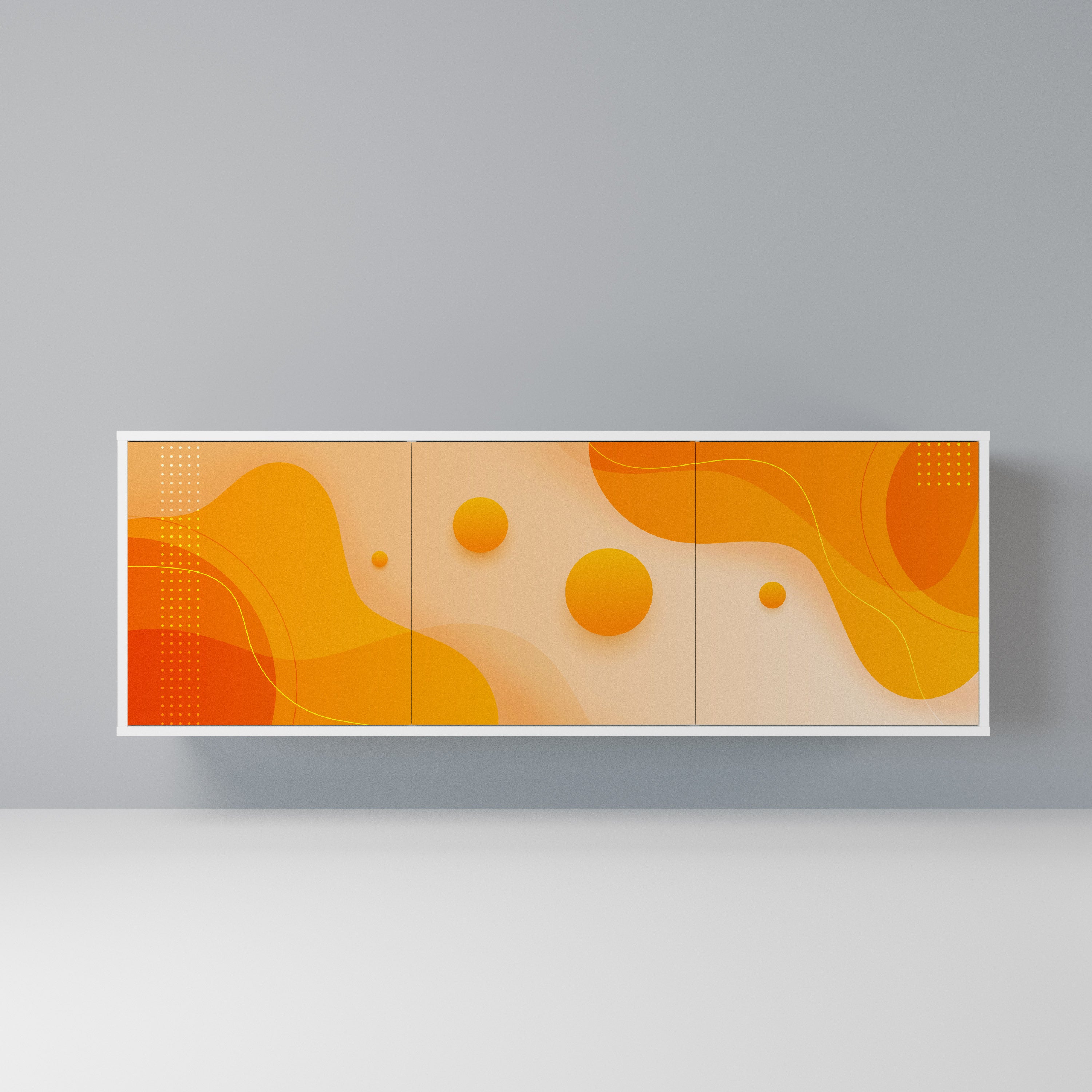 ORANGE ARRANGEMENT Komoda 3-drzwiowa korpus Biały