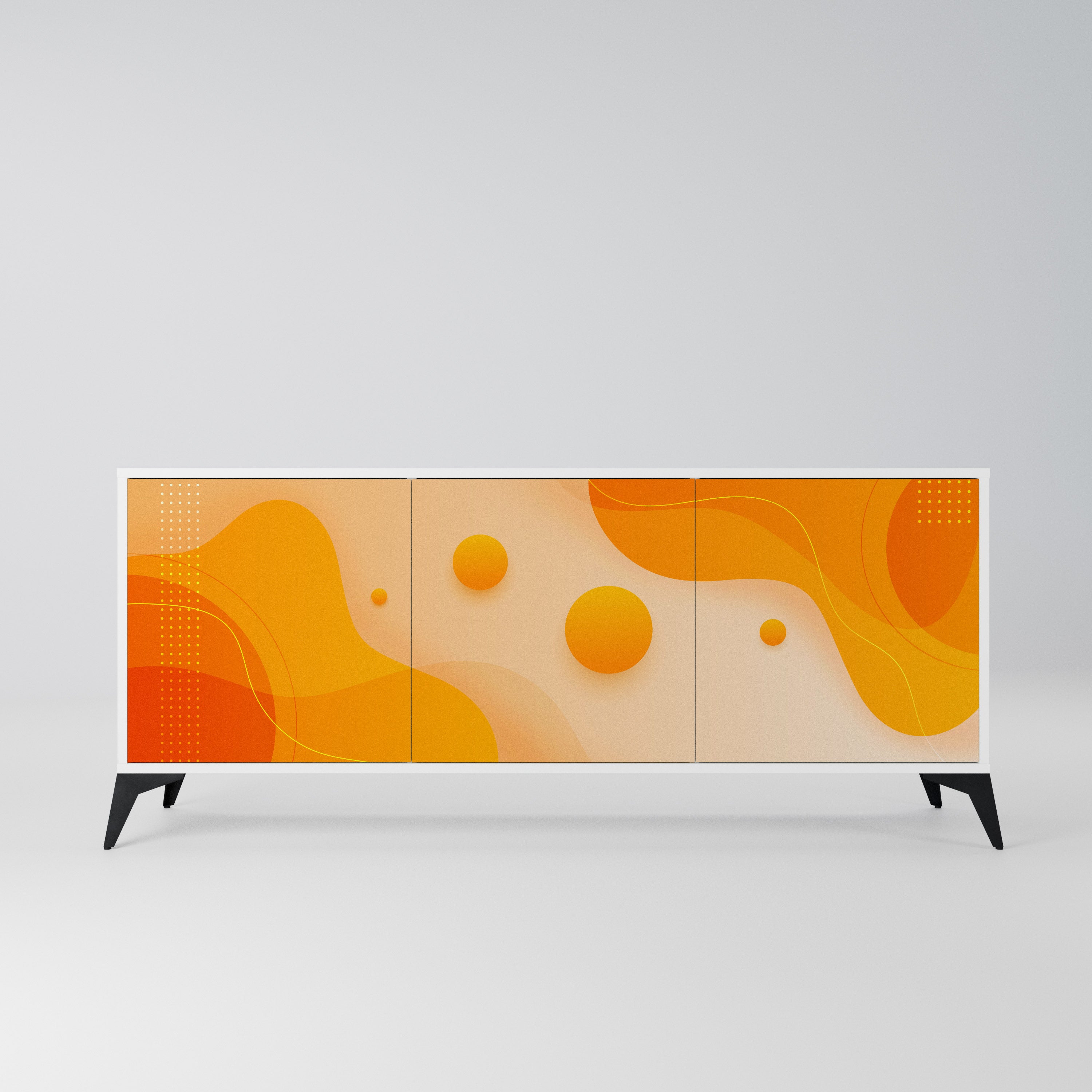ORANGE ARRANGEMENT Komoda 3-drzwiowa korpus Biały