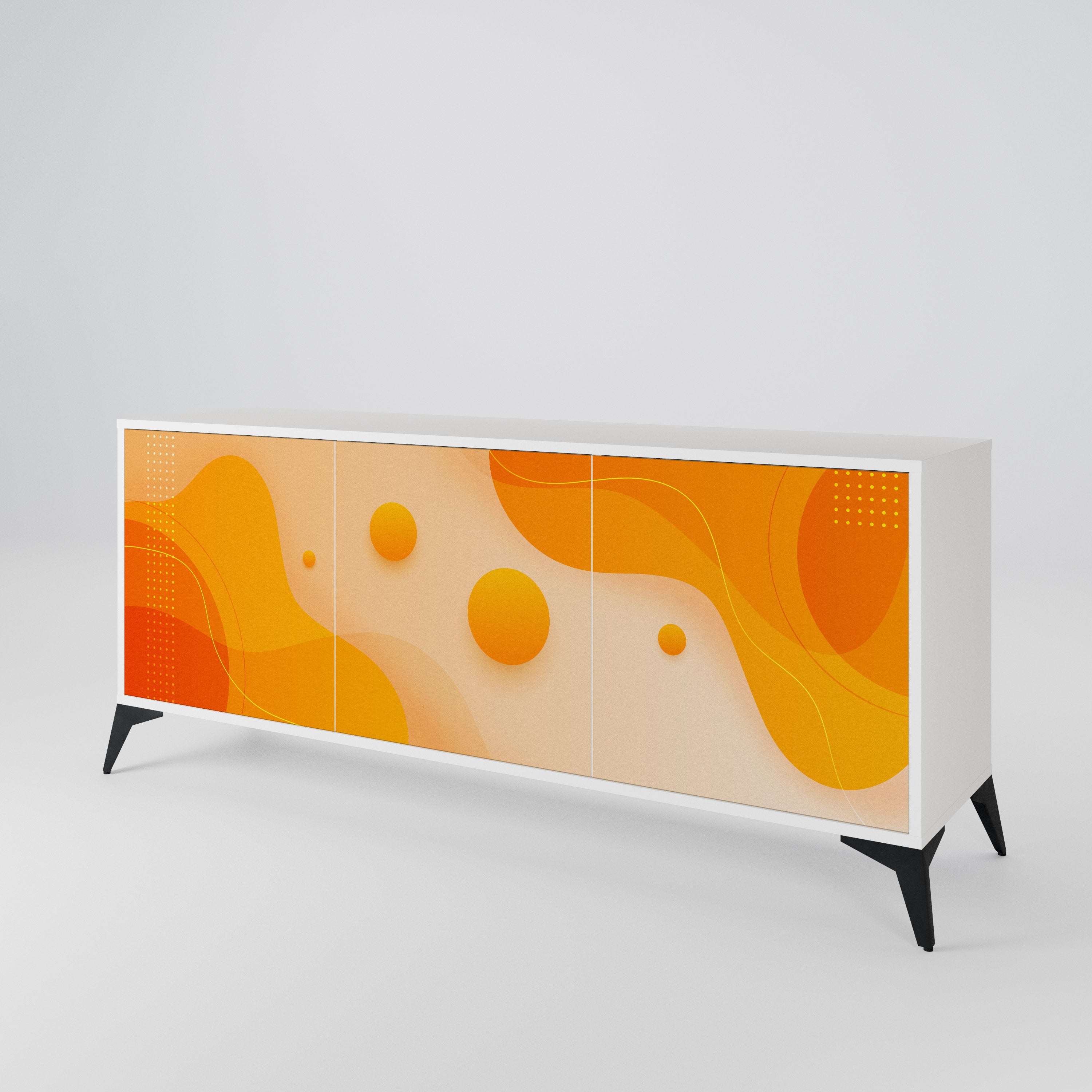 ORANGE ARRANGEMENT Komoda 3-drzwiowa korpus Biały