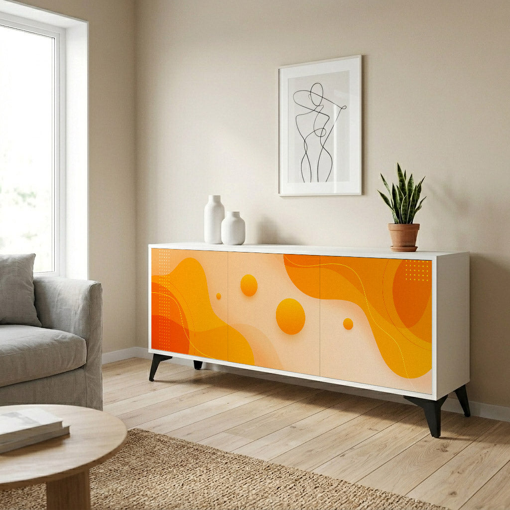ORANGE ARRANGEMENT Komoda 3-drzwiowa korpus Biały