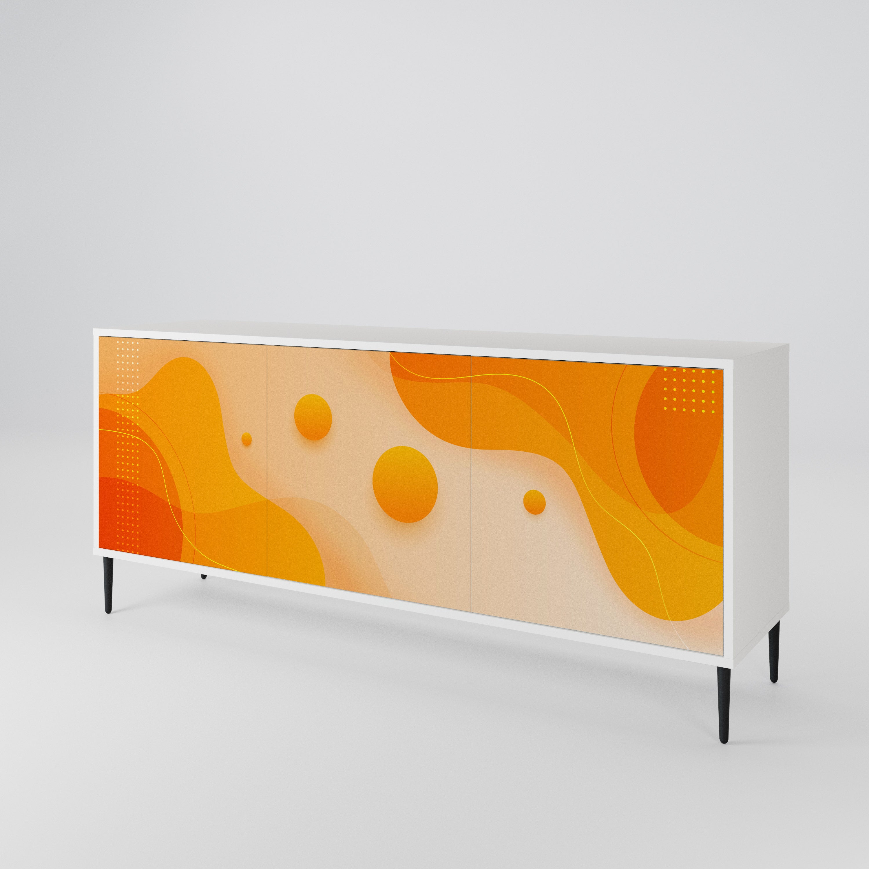 ORANGE ARRANGEMENT Komoda 3-drzwiowa korpus Biały
