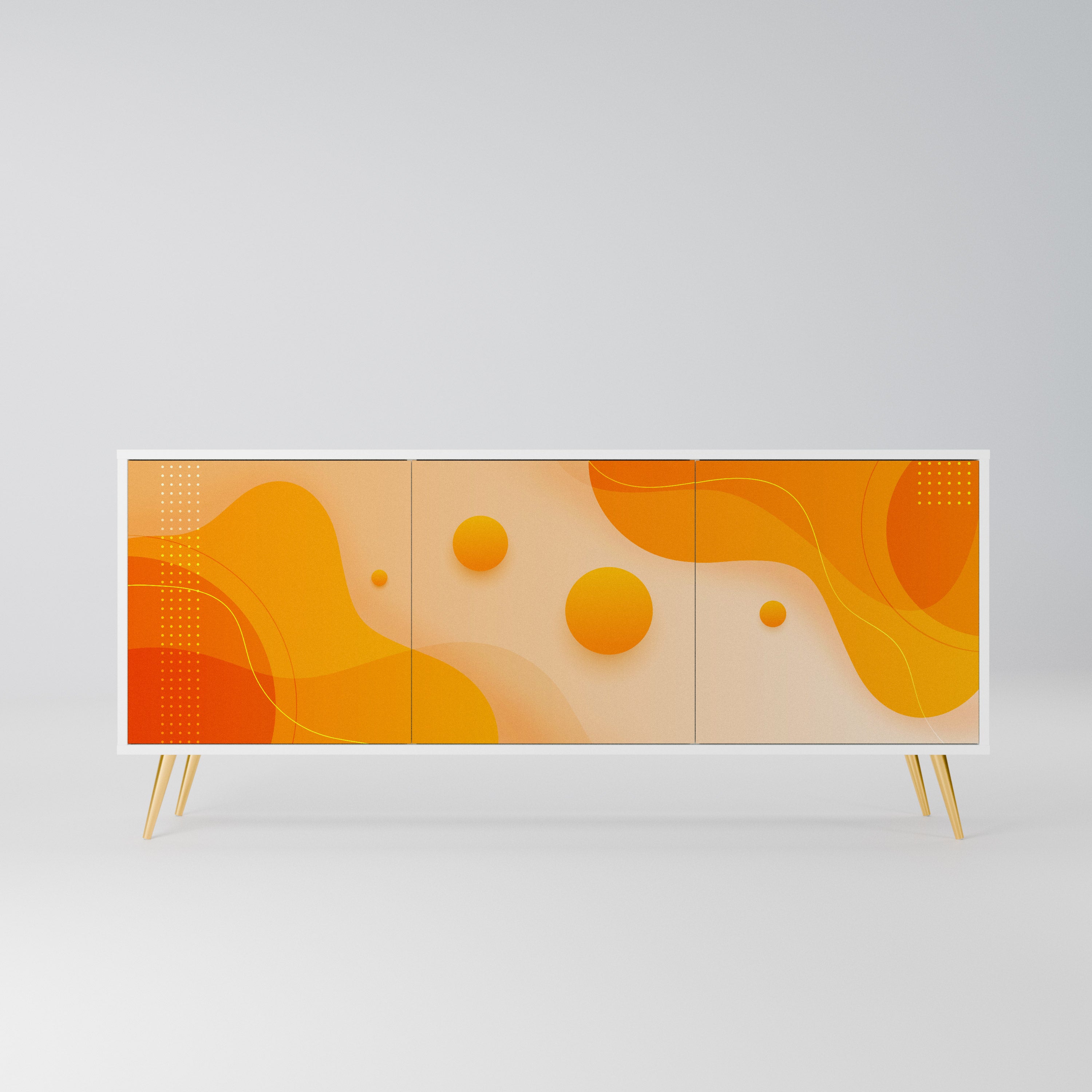 ORANGE ARRANGEMENT Komoda 3-drzwiowa korpus Biały