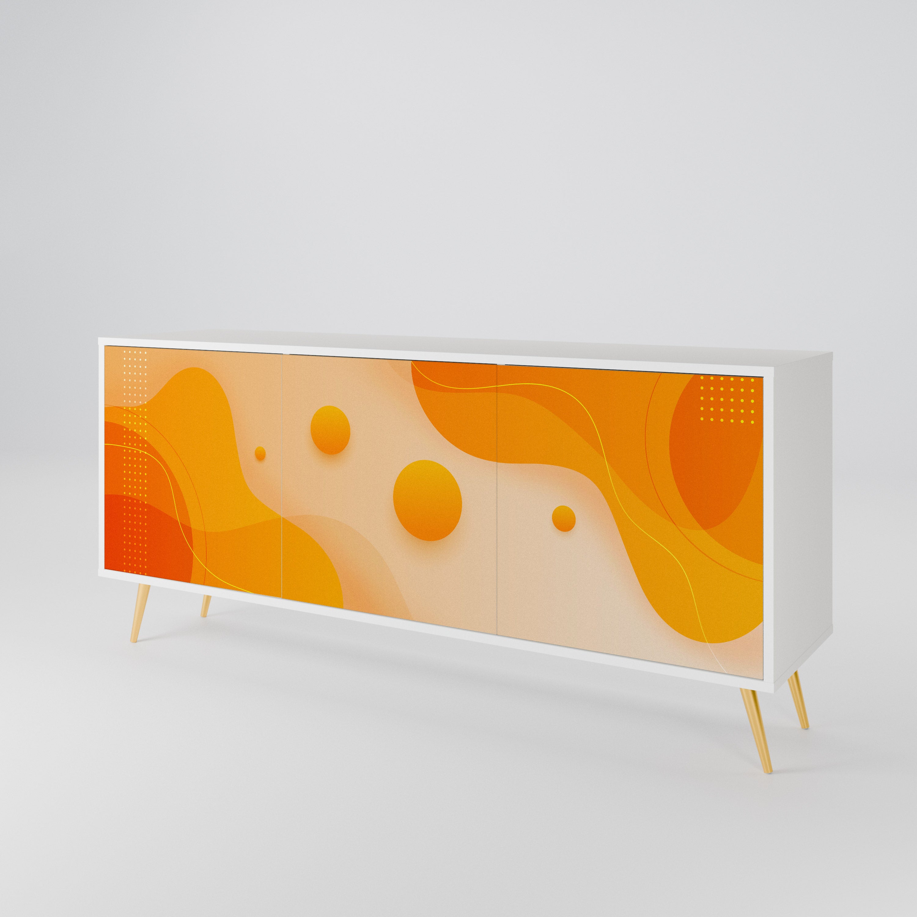 ORANGE ARRANGEMENT Komoda 3-drzwiowa korpus Biały