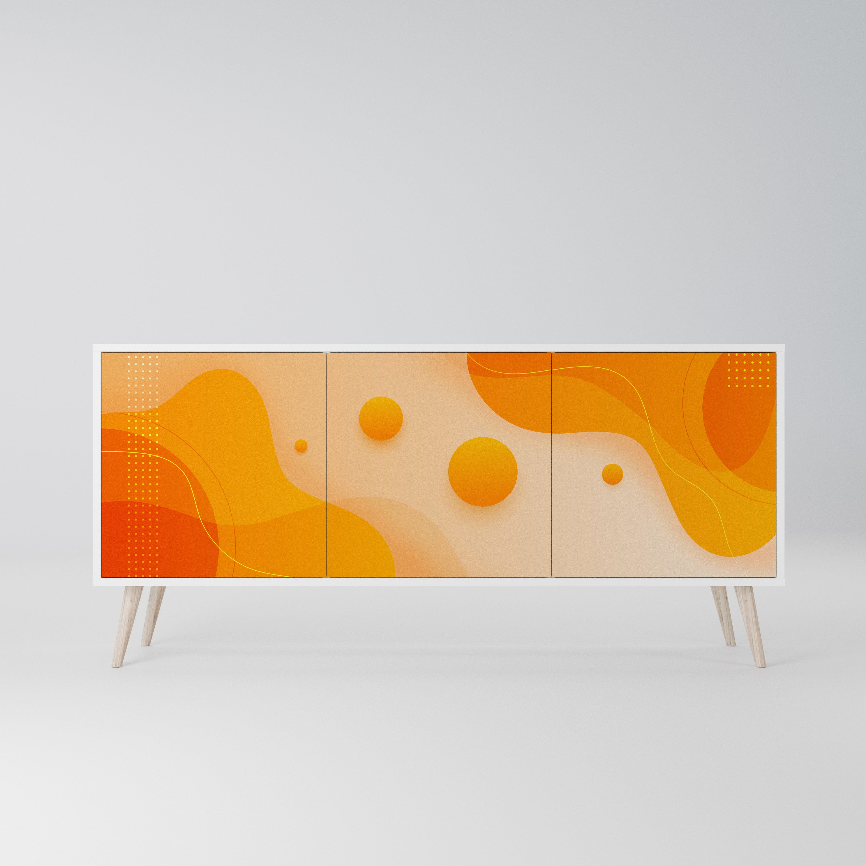 ORANGE ARRANGEMENT Komoda 3-drzwiowa korpus Biały