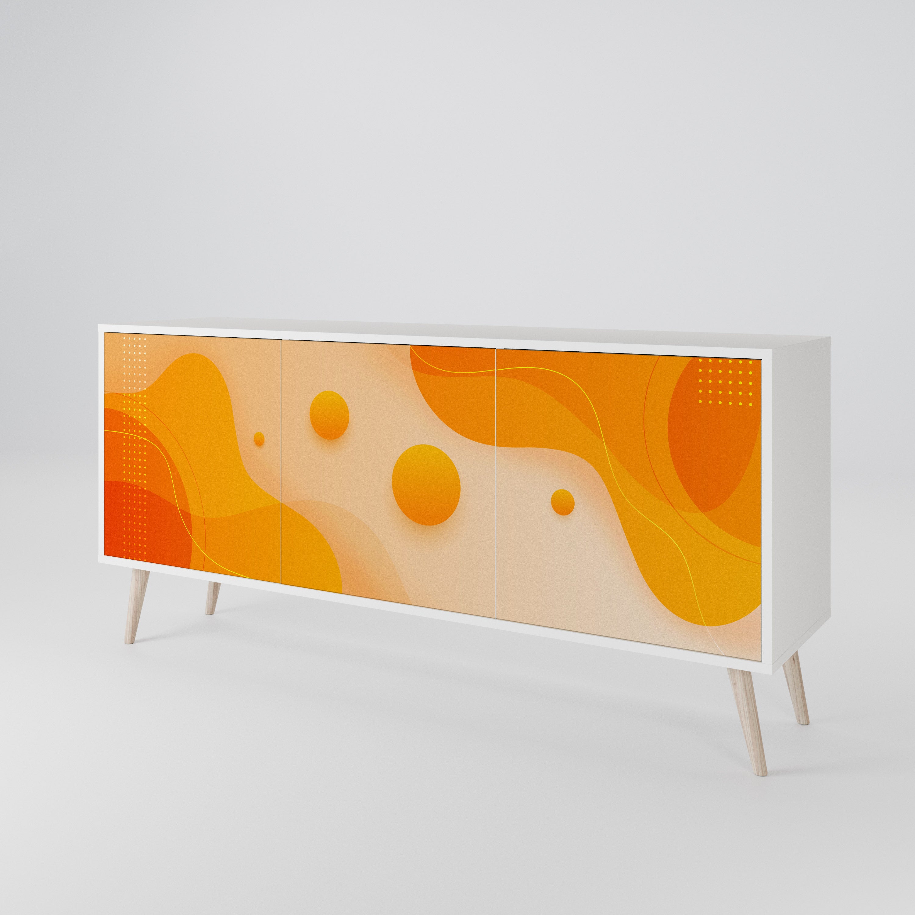 ORANGE ARRANGEMENT Komoda 3-drzwiowa korpus Biały