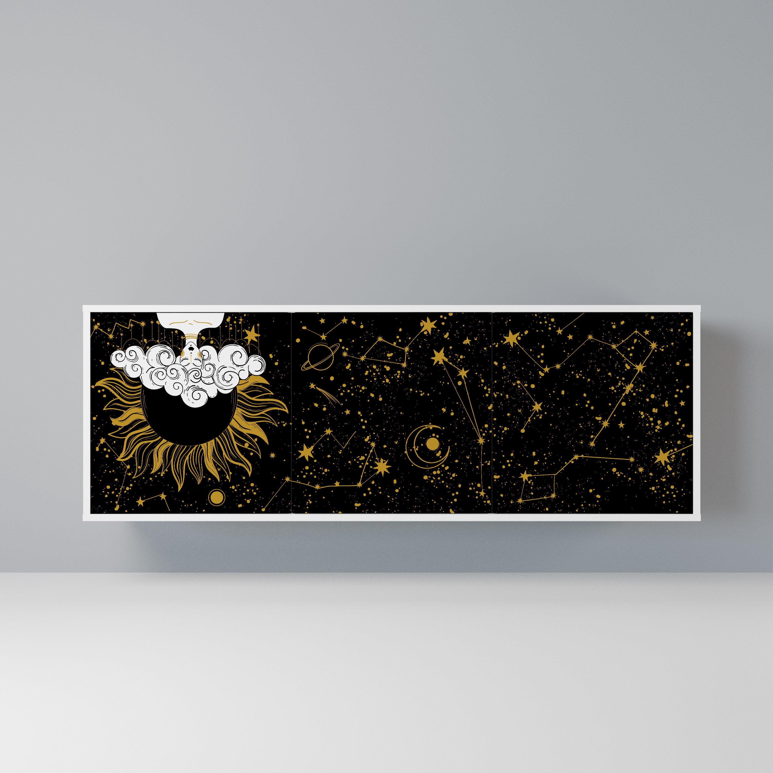 STELLAR CONSTELLATIONS Komoda 3-drzwiowa korpus Biały