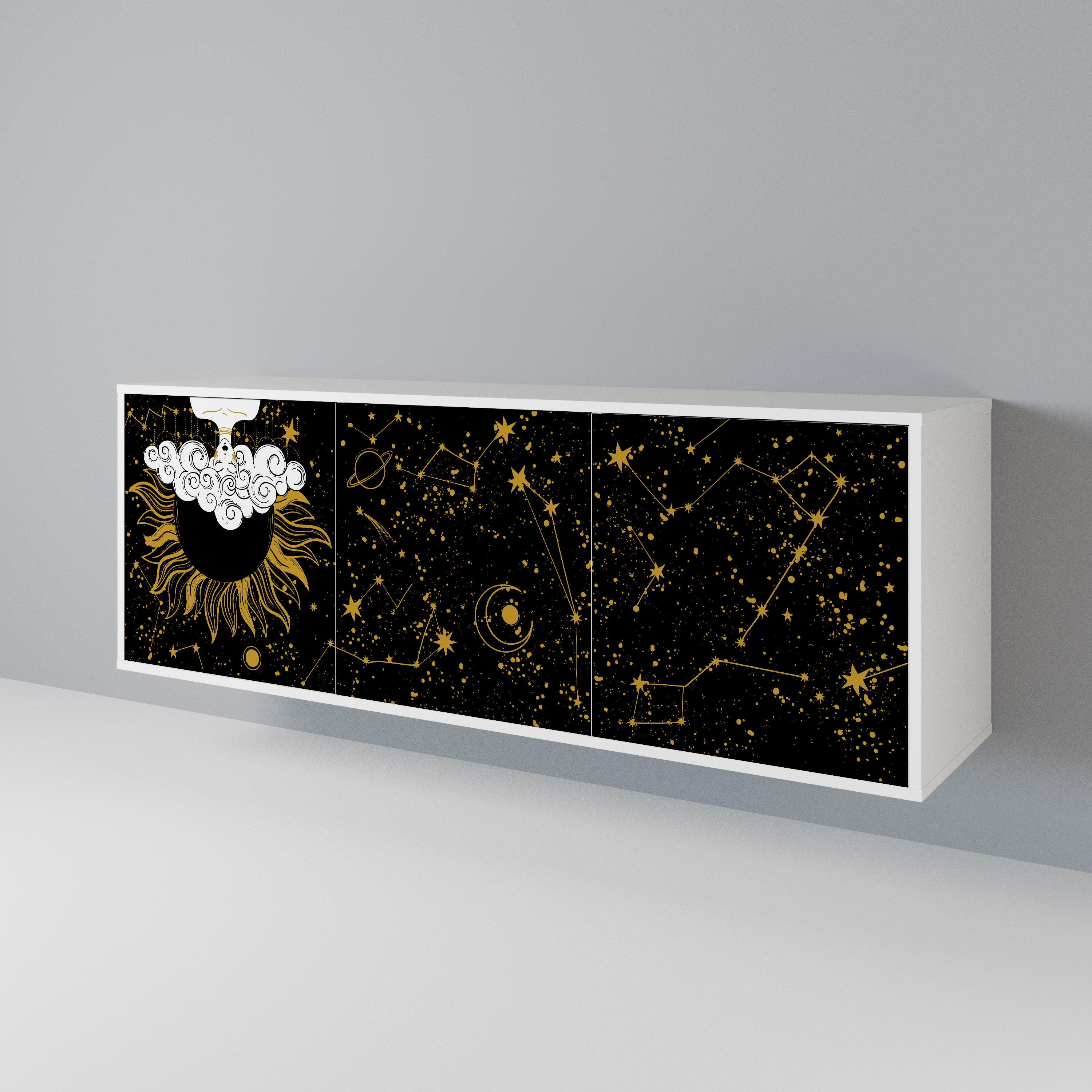 STELLAR CONSTELLATIONS Komoda 3-drzwiowa korpus Biały