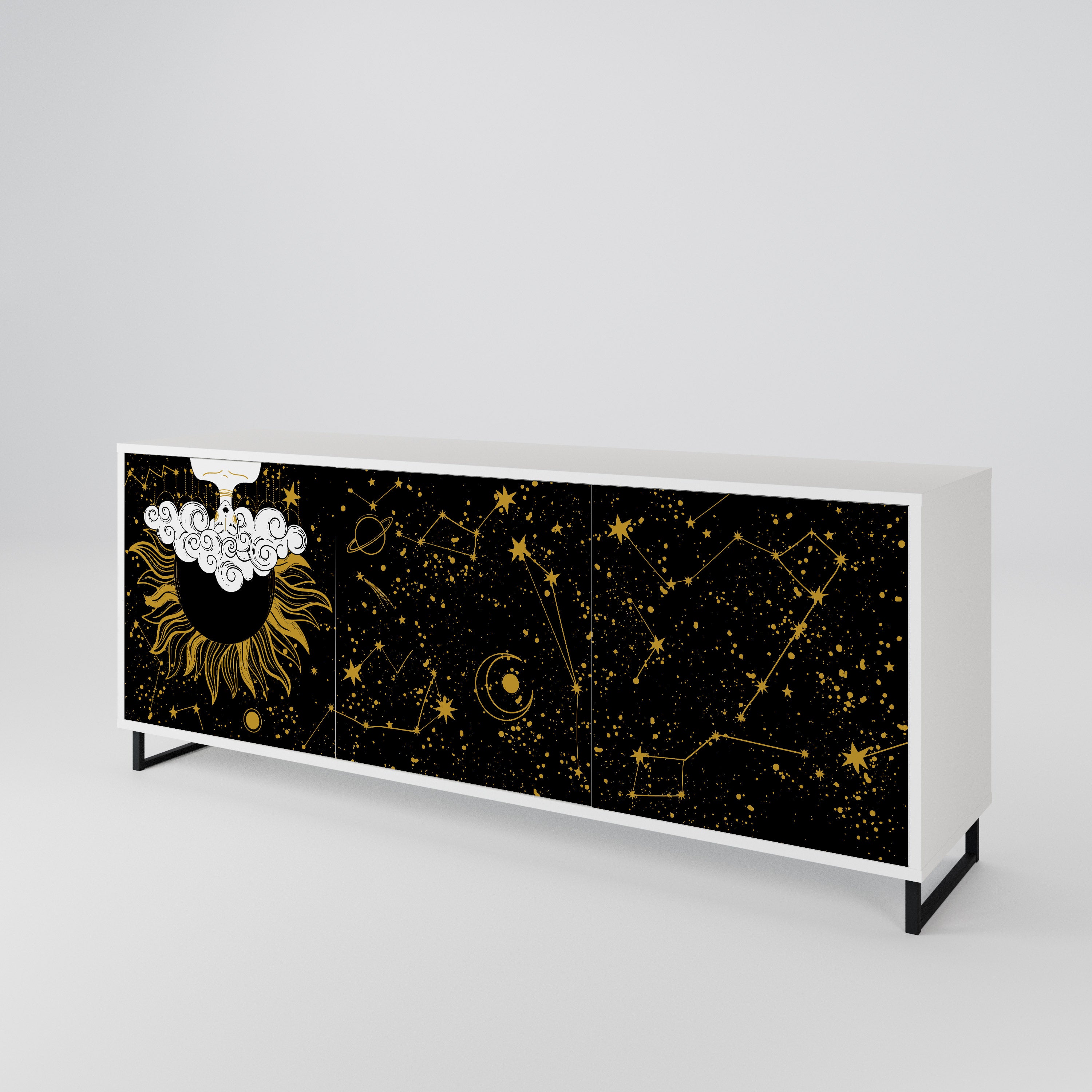 STELLAR CONSTELLATIONS Komoda 3-drzwiowa korpus Biały