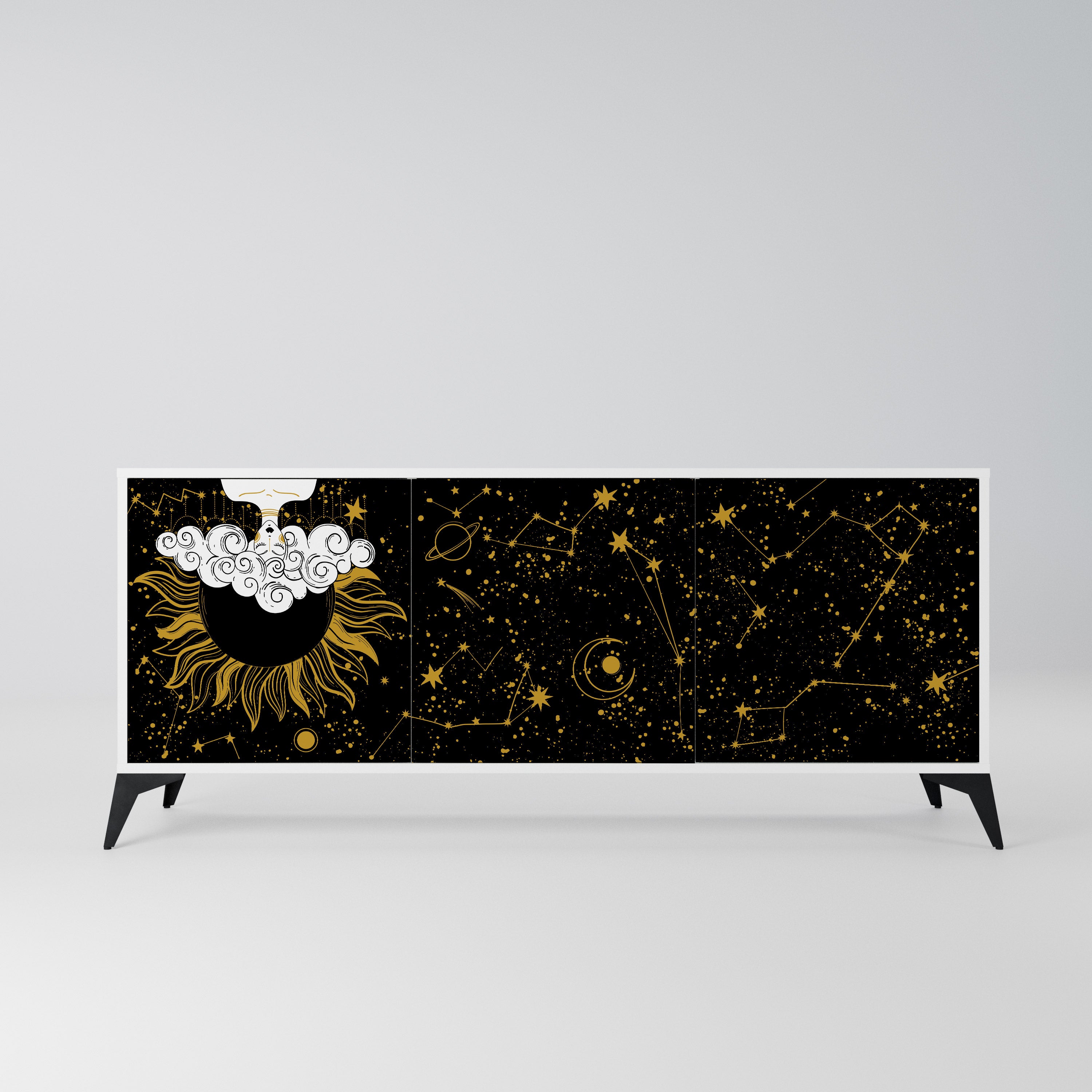 STELLAR CONSTELLATIONS Komoda 3-drzwiowa korpus Biały