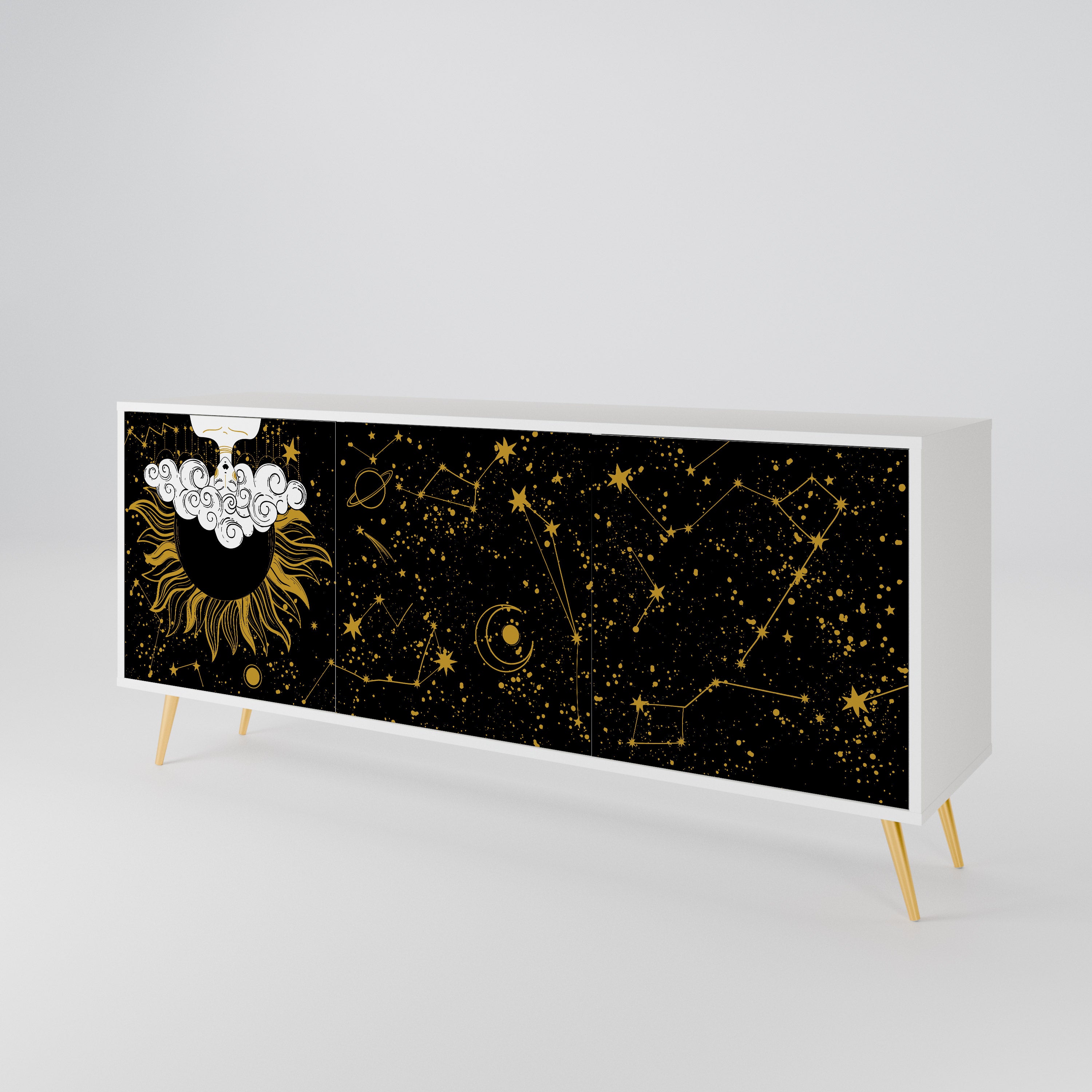 STELLAR CONSTELLATIONS Komoda 3-drzwiowa korpus Biały