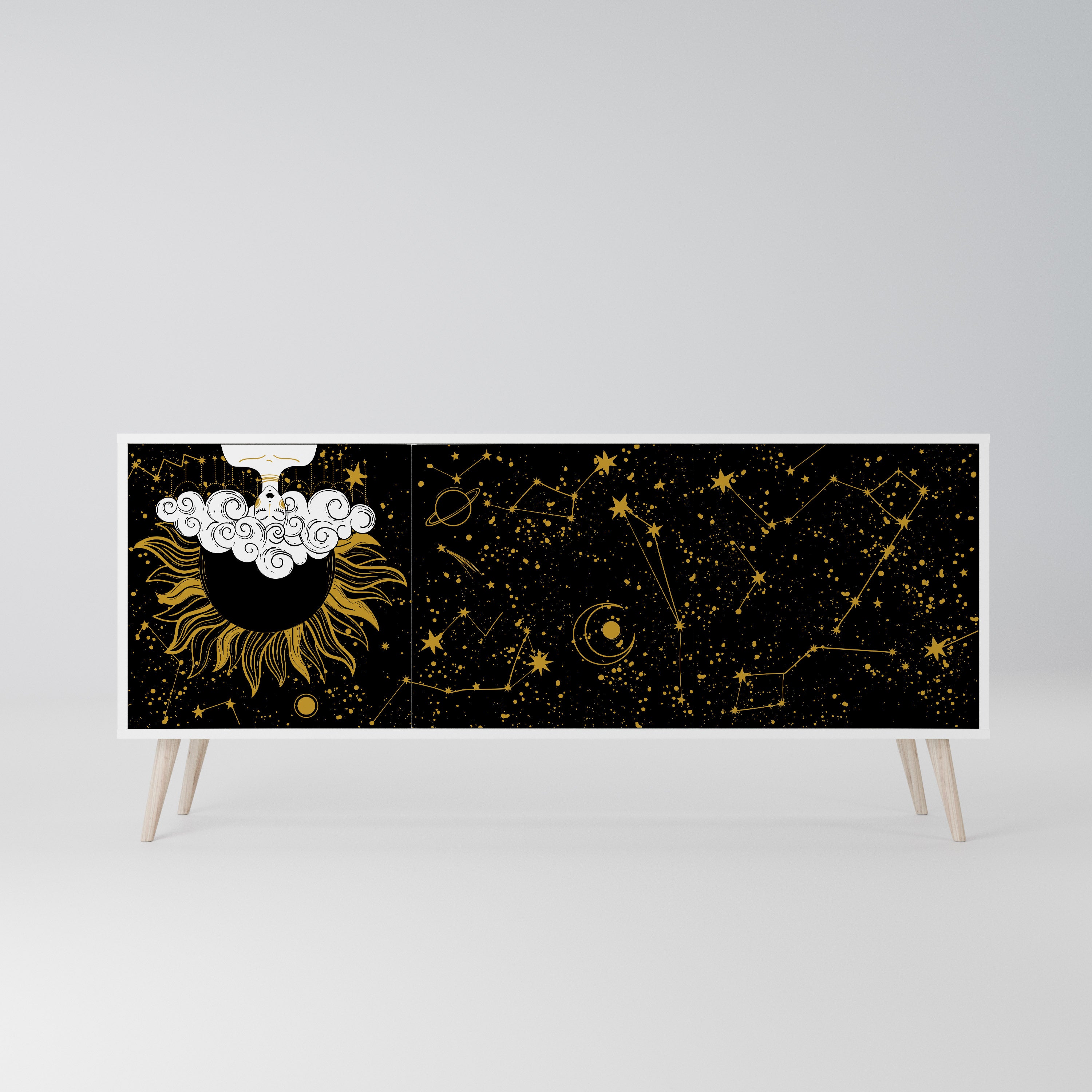 STELLAR CONSTELLATIONS Komoda 3-drzwiowa korpus Biały