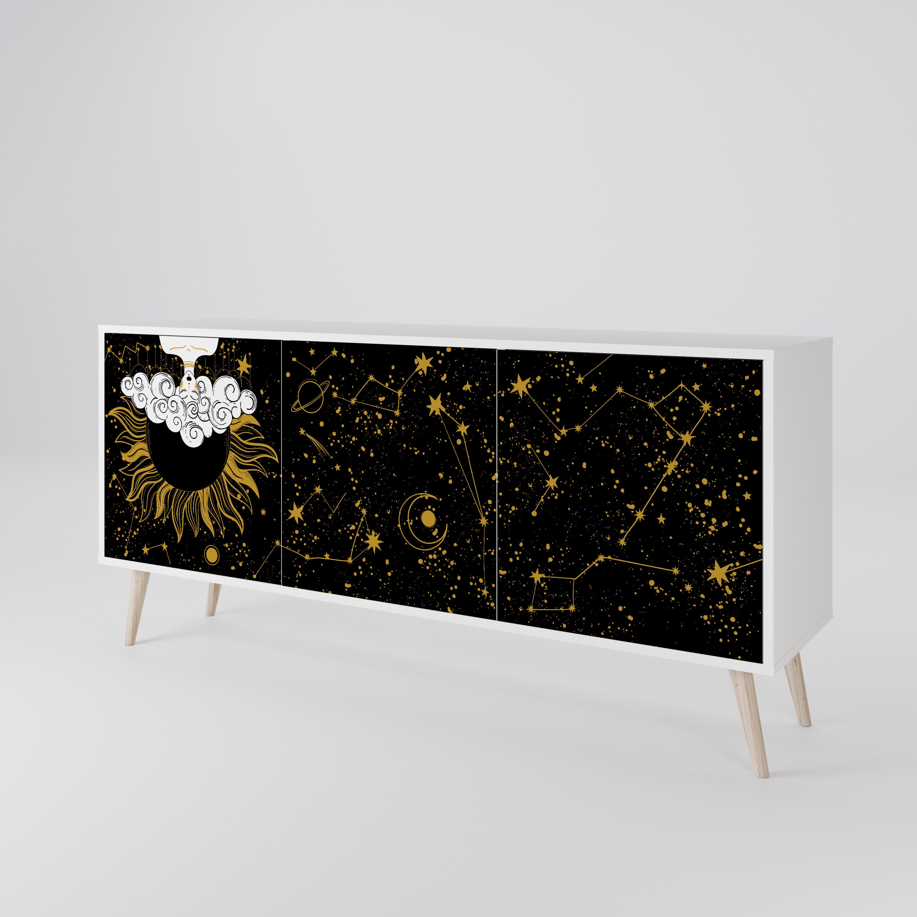 STELLAR CONSTELLATIONS Komoda 3-drzwiowa korpus Biały