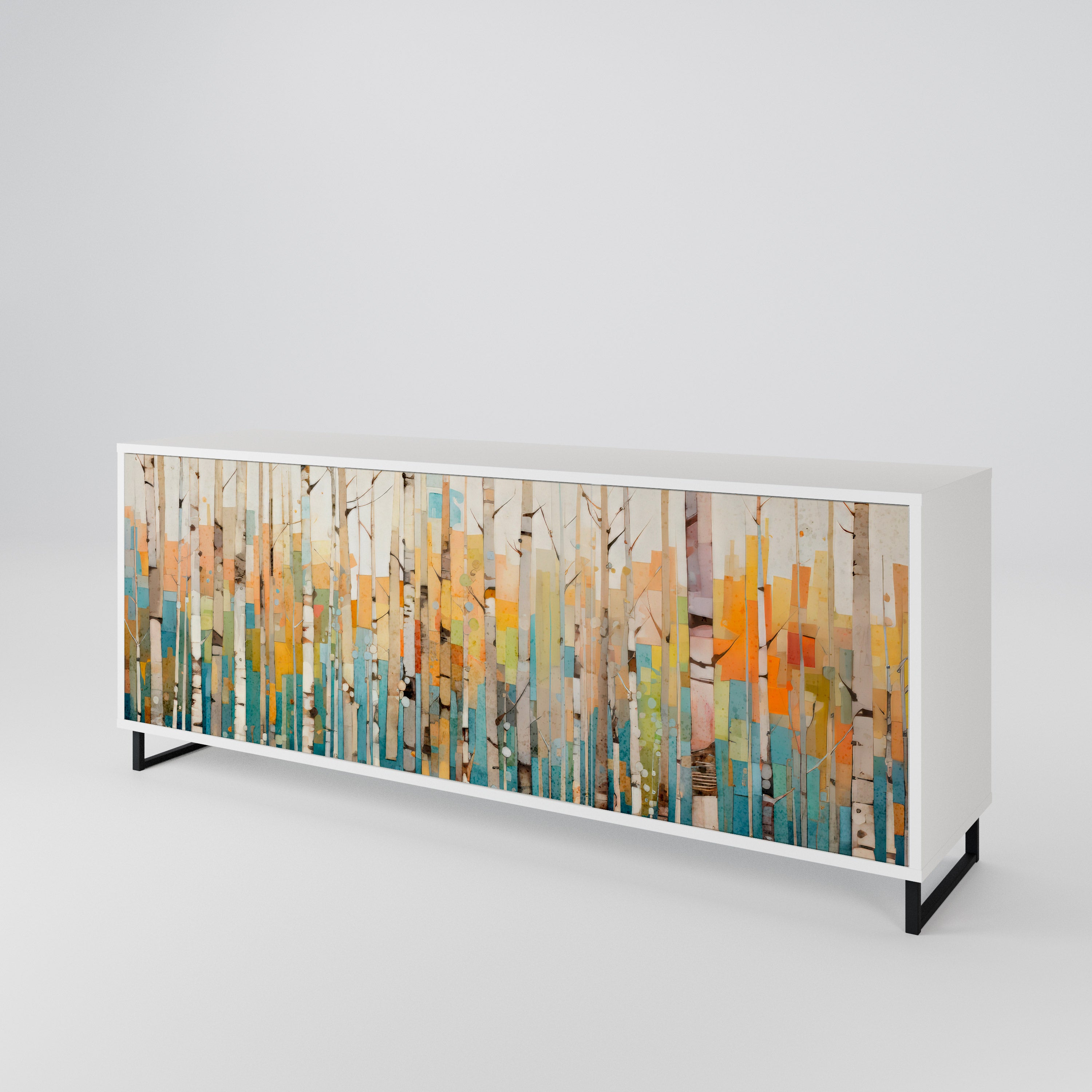 BIRCH KALEIDOSCOPE Komoda 3-drzwiowa korpus Biały