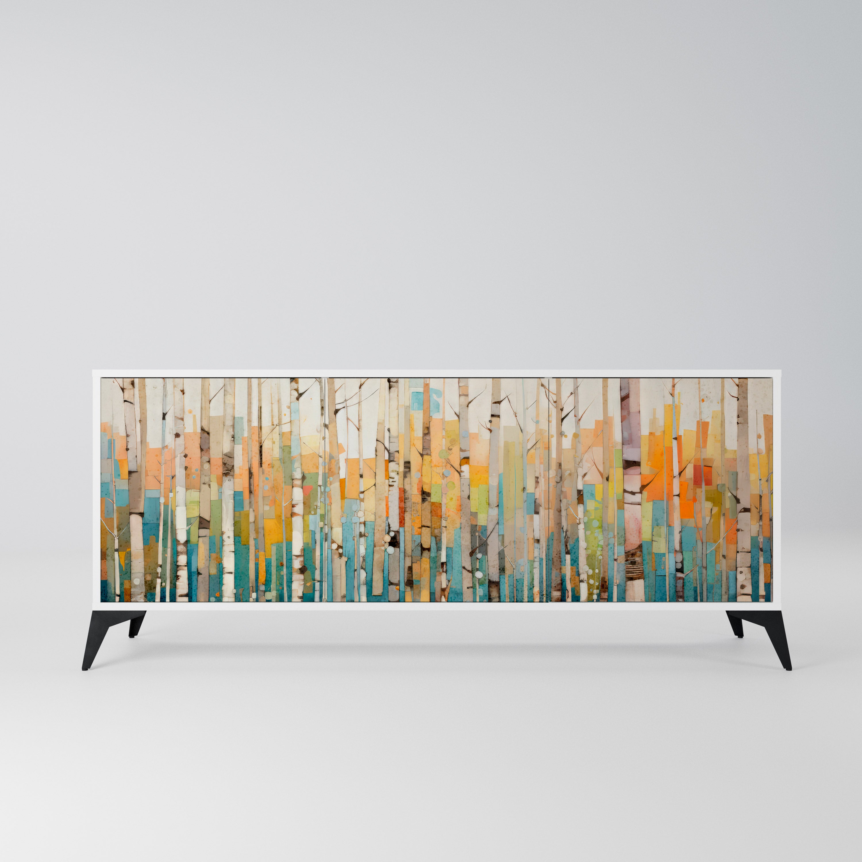 BIRCH KALEIDOSCOPE Komoda 3-drzwiowa korpus Biały