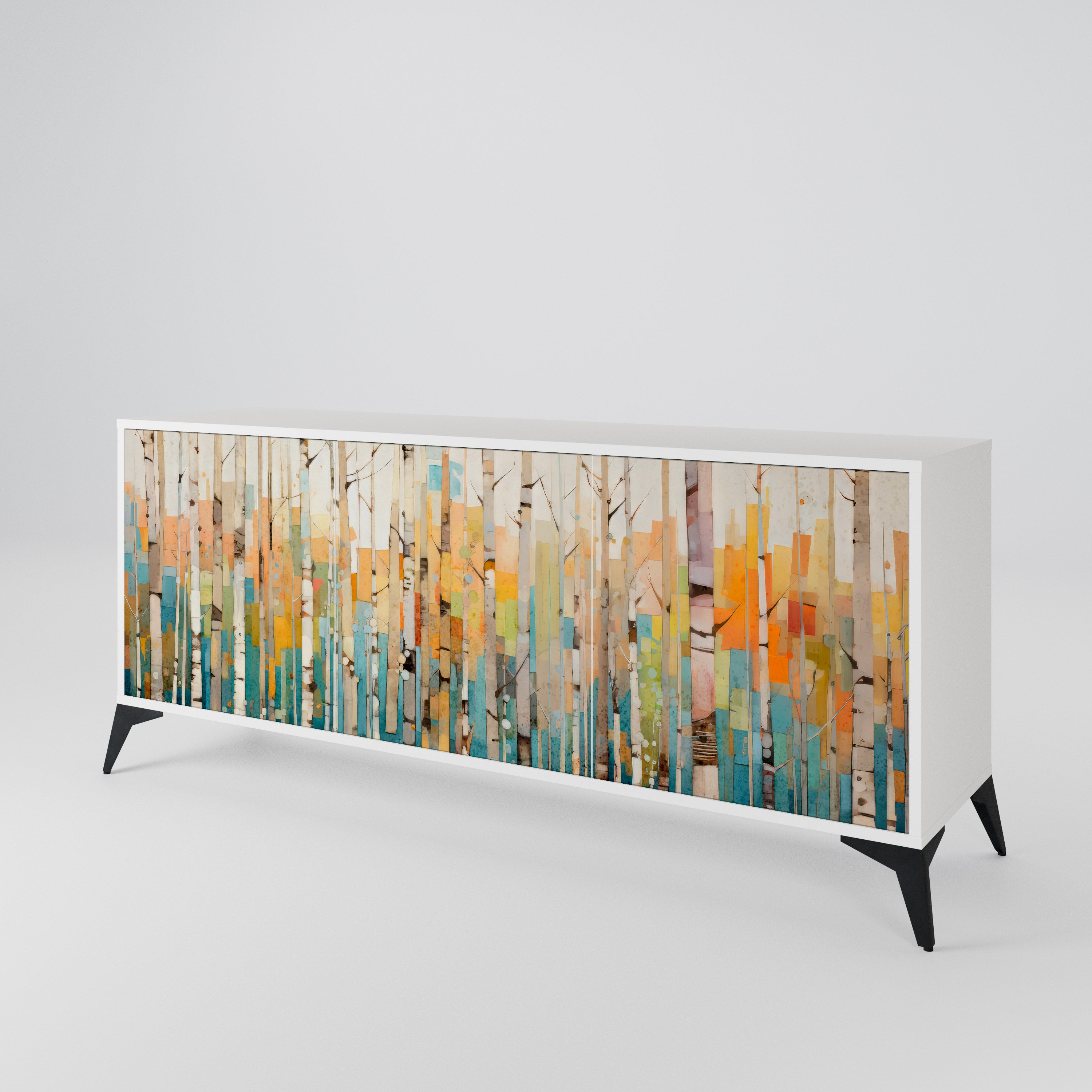 BIRCH KALEIDOSCOPE Komoda 3-drzwiowa korpus Biały