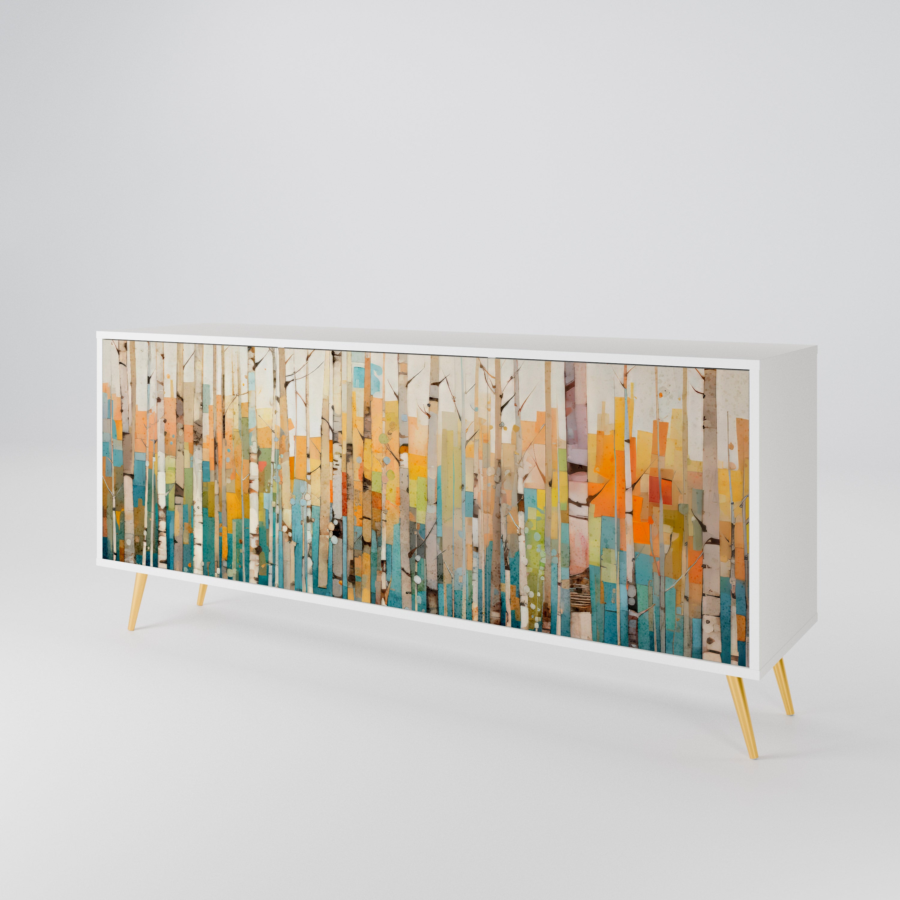 BIRCH KALEIDOSCOPE Komoda 3-drzwiowa korpus Biały