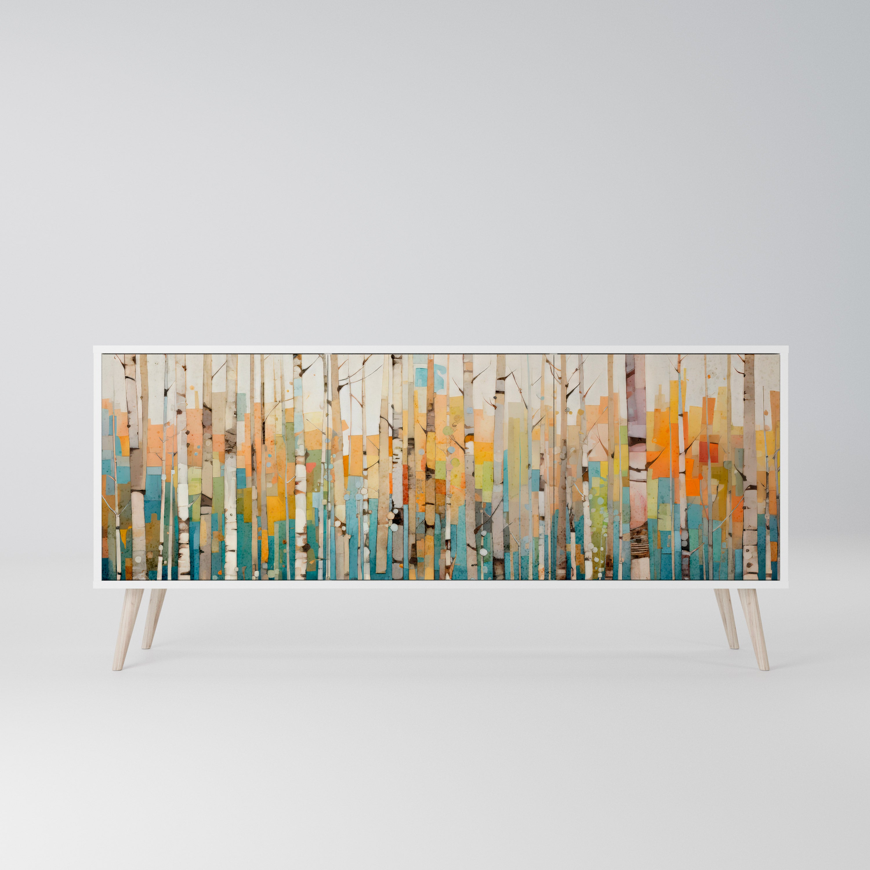BIRCH KALEIDOSCOPE Komoda 3-drzwiowa korpus Biały