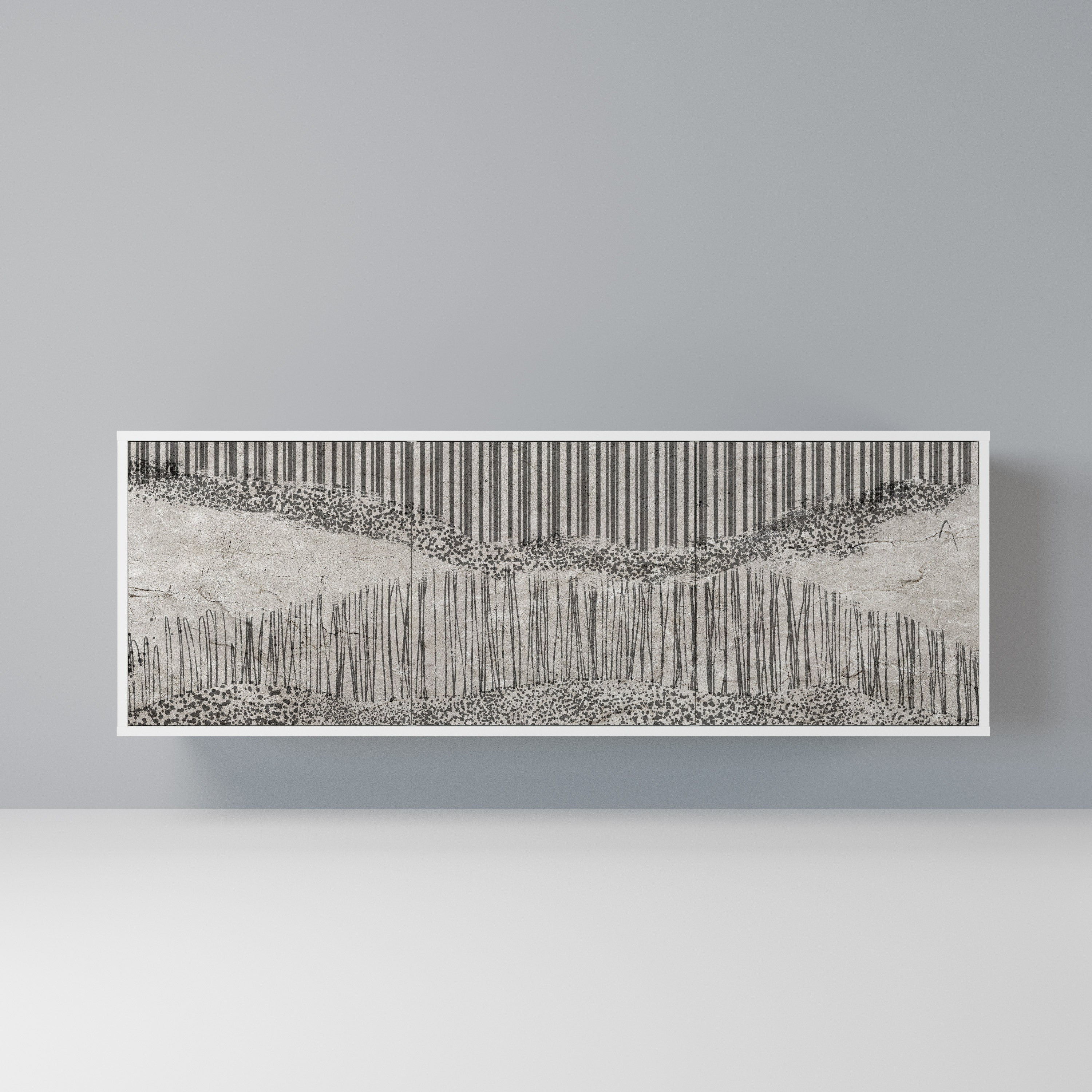 GRAIN LINES Komoda 3-drzwiowa korpus Biały