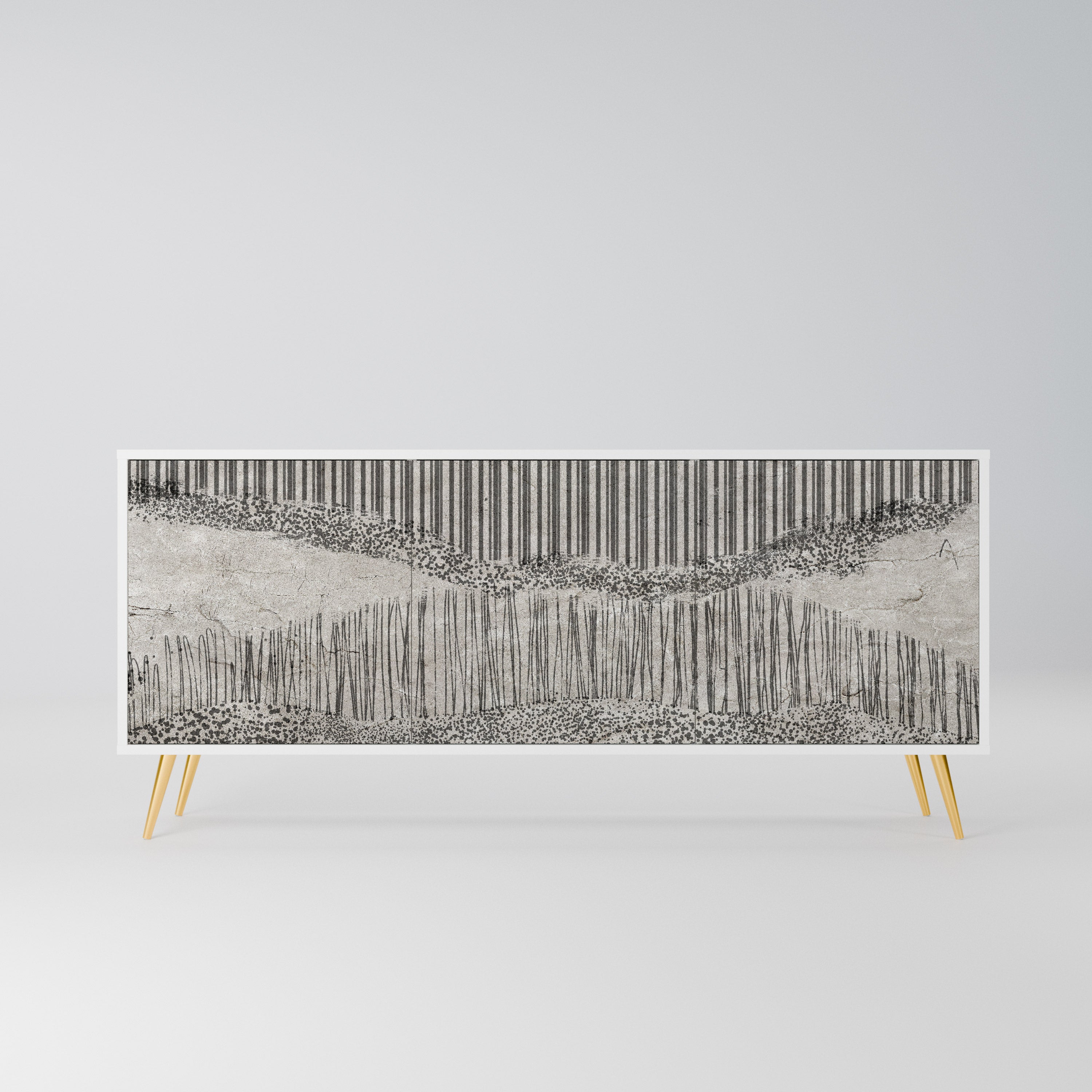 GRAIN LINES Komoda 3-drzwiowa korpus Biały
