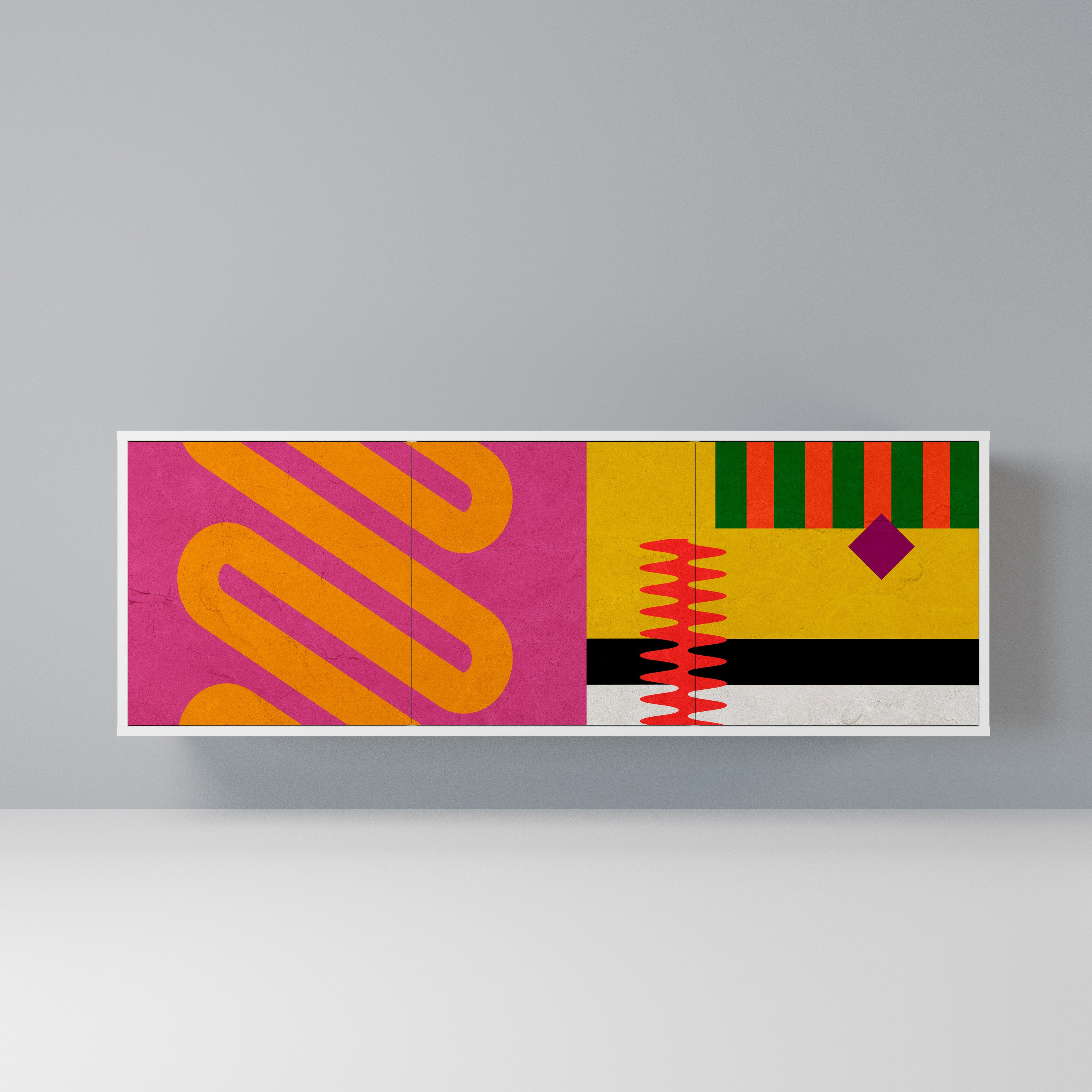 VIVID ART Komoda 3-drzwiowa korpus Biały