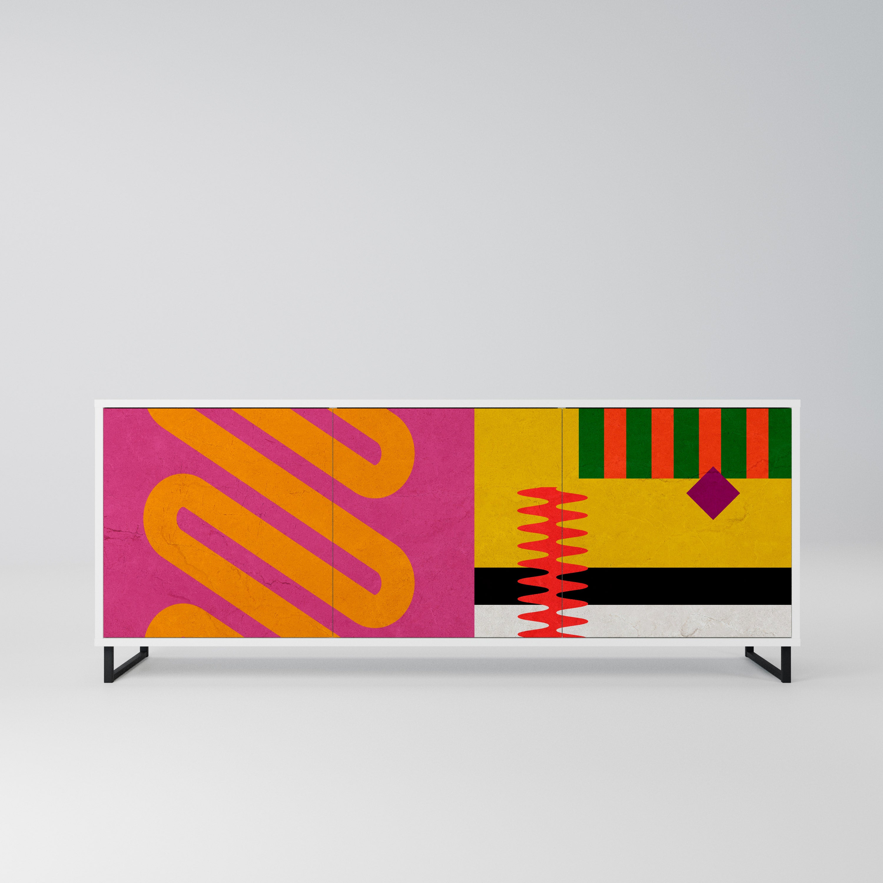 VIVID ART Komoda 3-drzwiowa korpus Biały