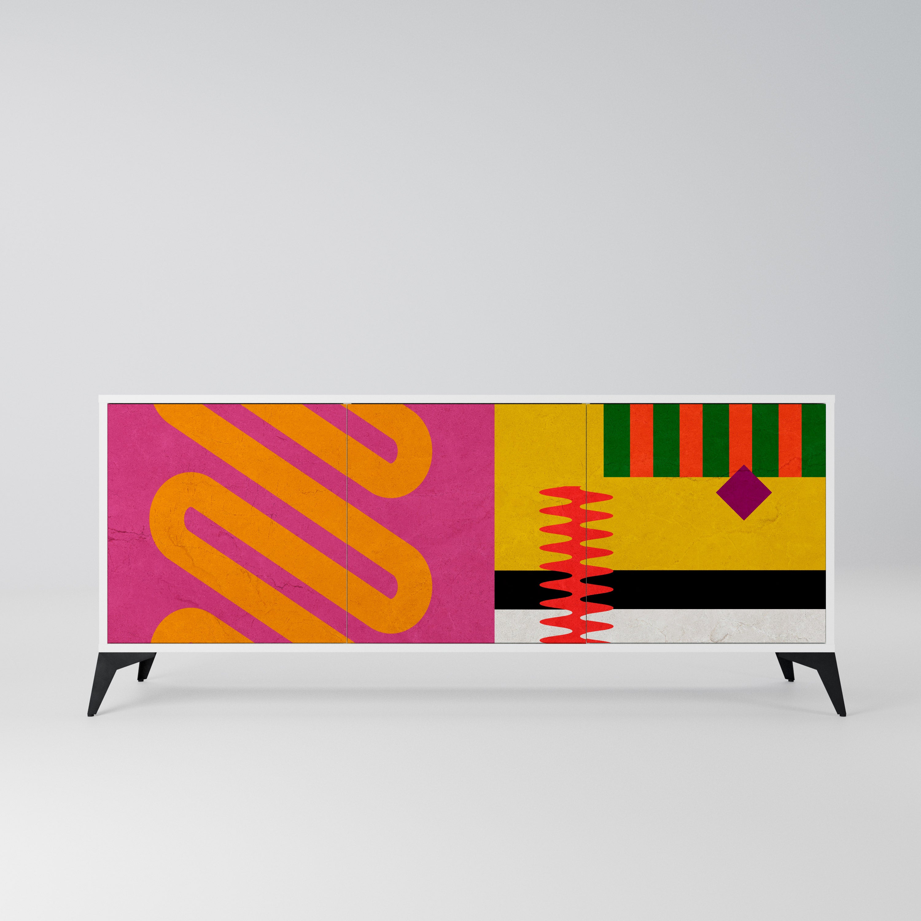 VIVID ART Komoda 3-drzwiowa korpus Biały