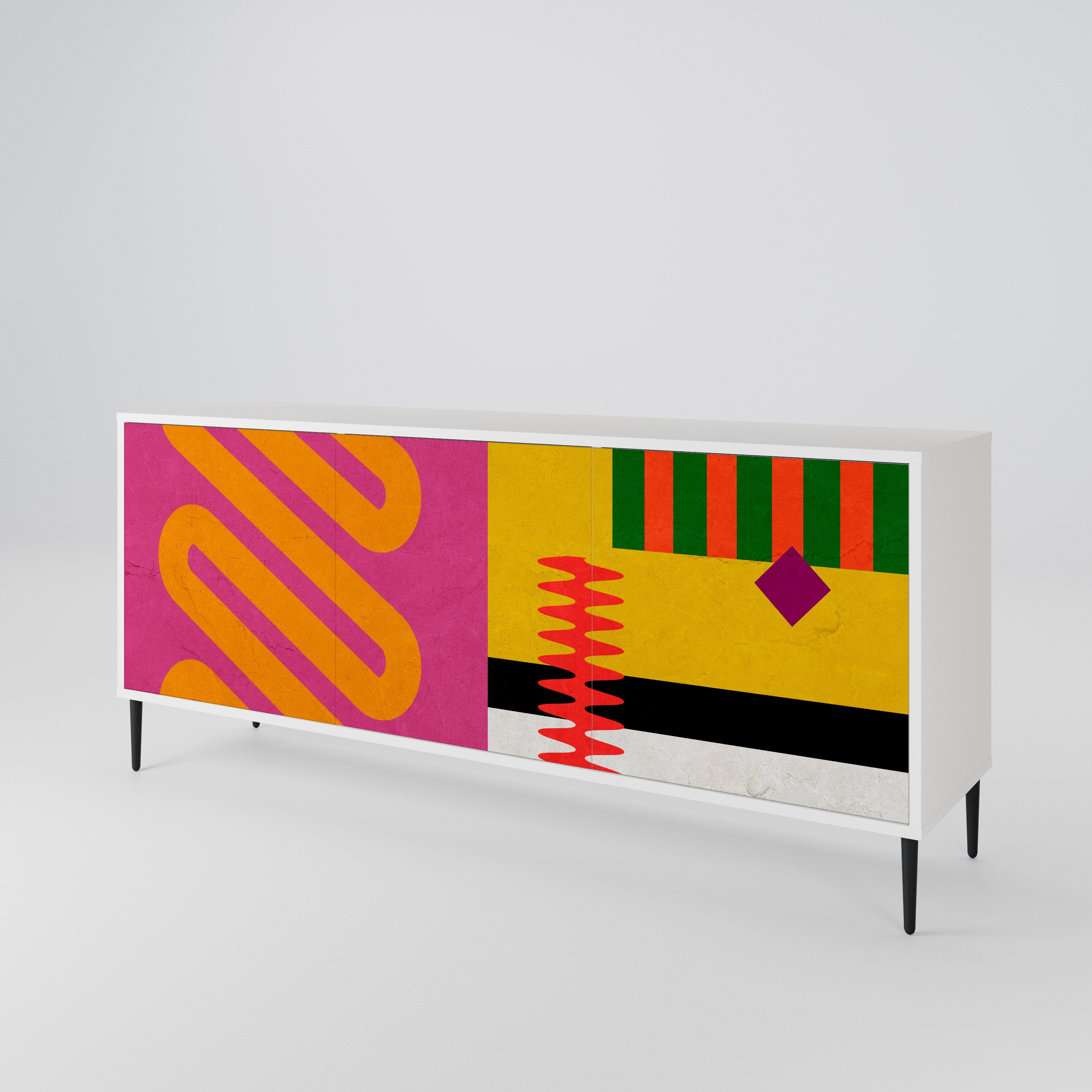 VIVID ART Komoda 3-drzwiowa korpus Biały