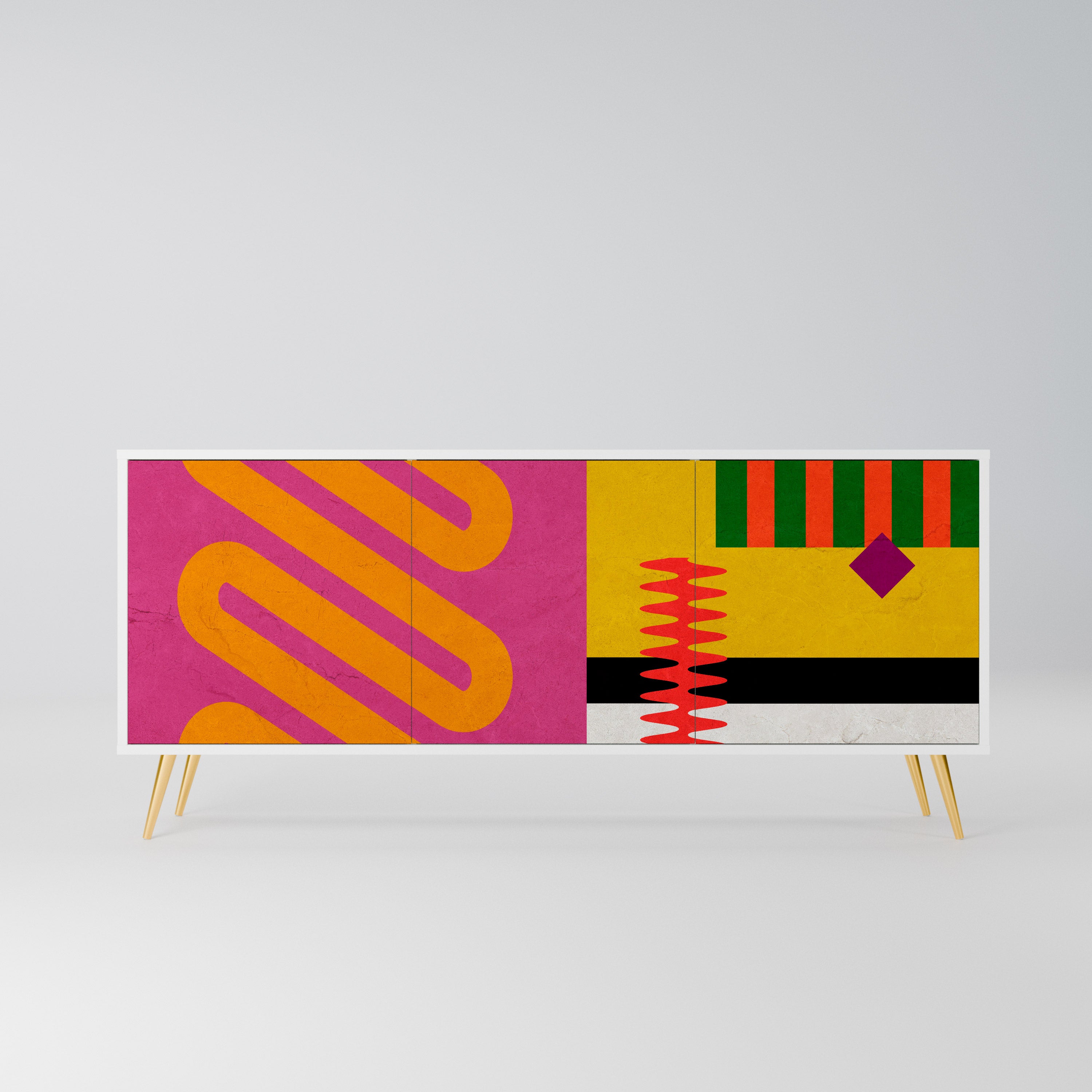 VIVID ART Komoda 3-drzwiowa korpus Biały