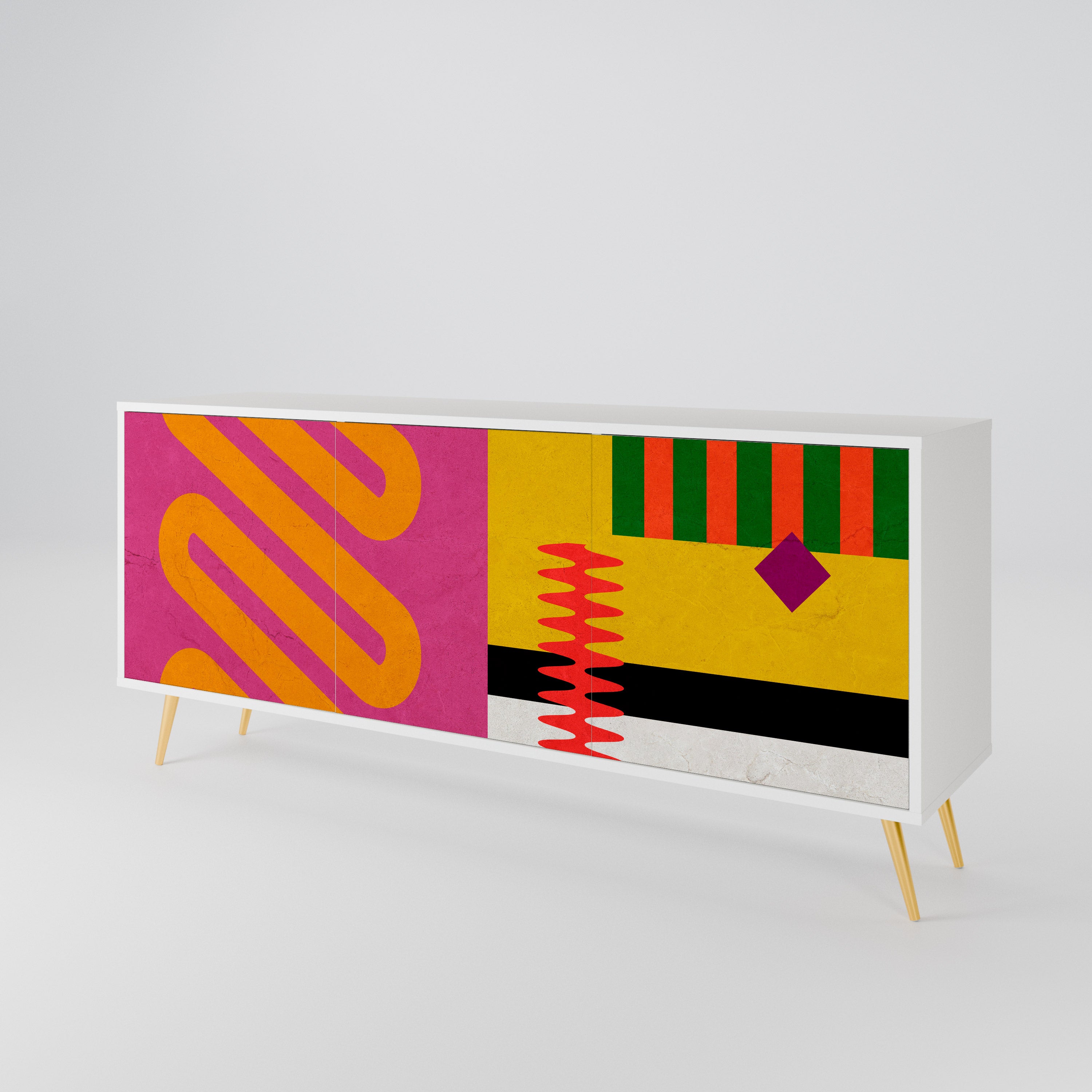 VIVID ART Komoda 3-drzwiowa korpus Biały