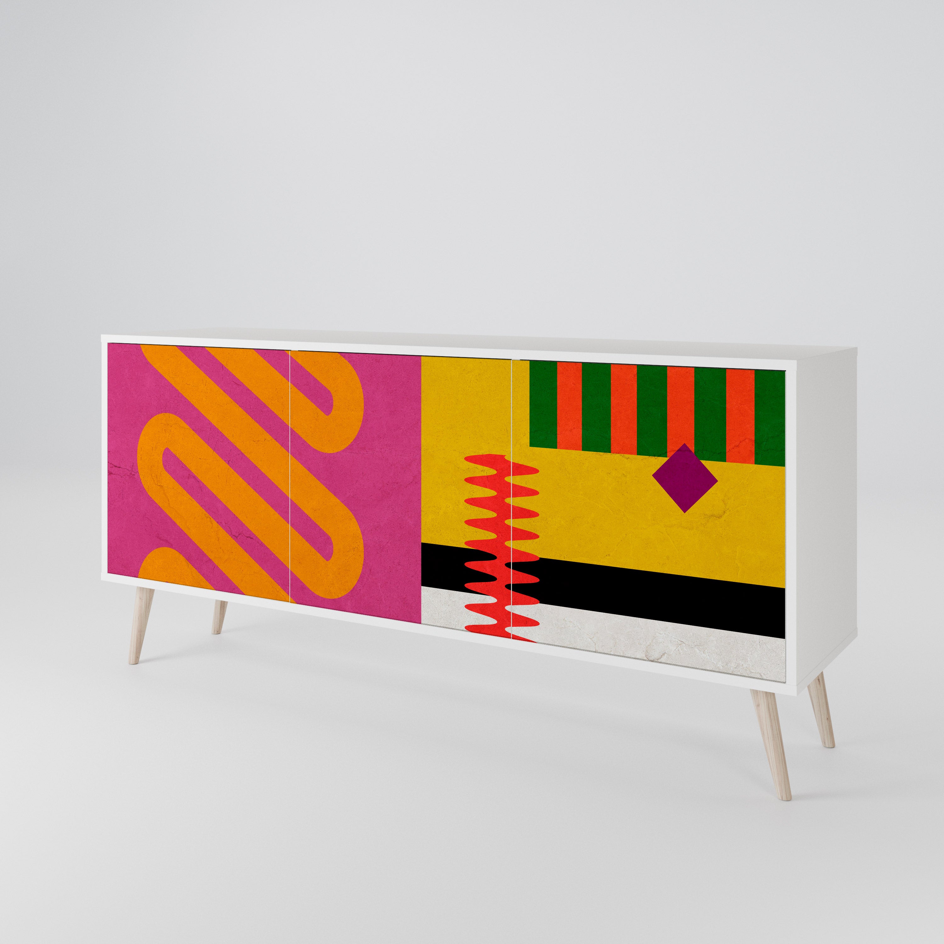 VIVID ART Komoda 3-drzwiowa korpus Biały
