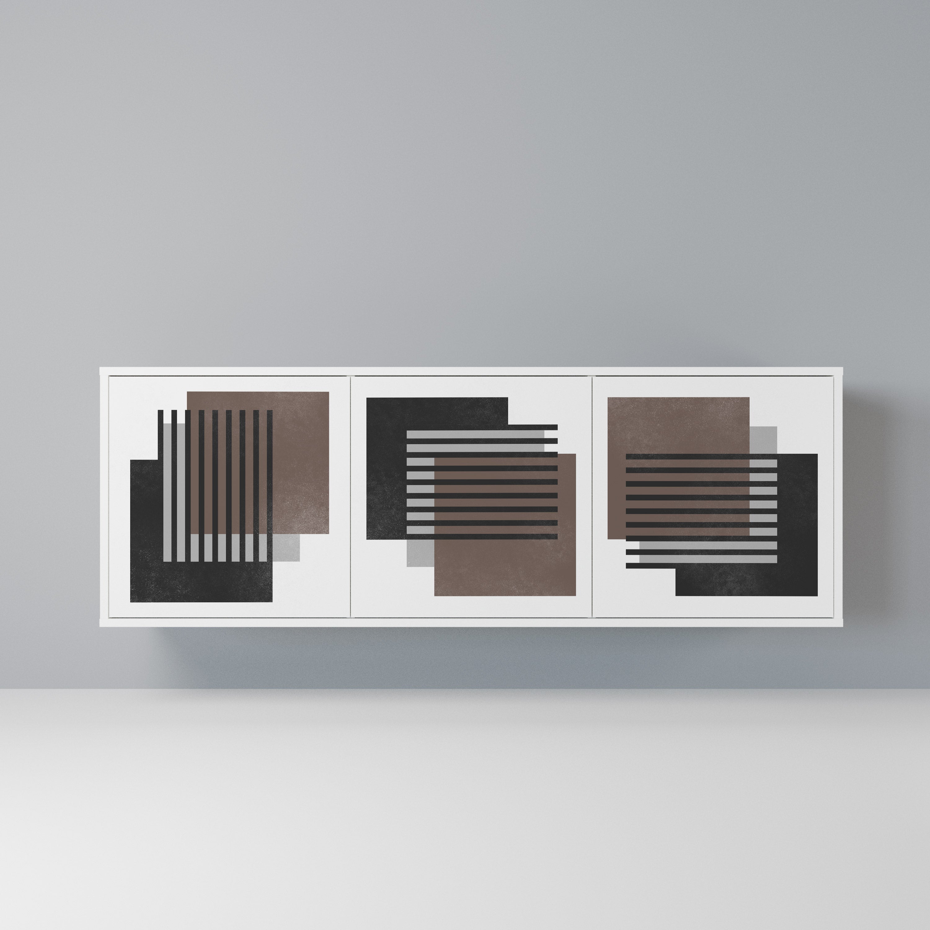 SHADOW SYNCHRONY Komoda 3-drzwiowa korpus Biały