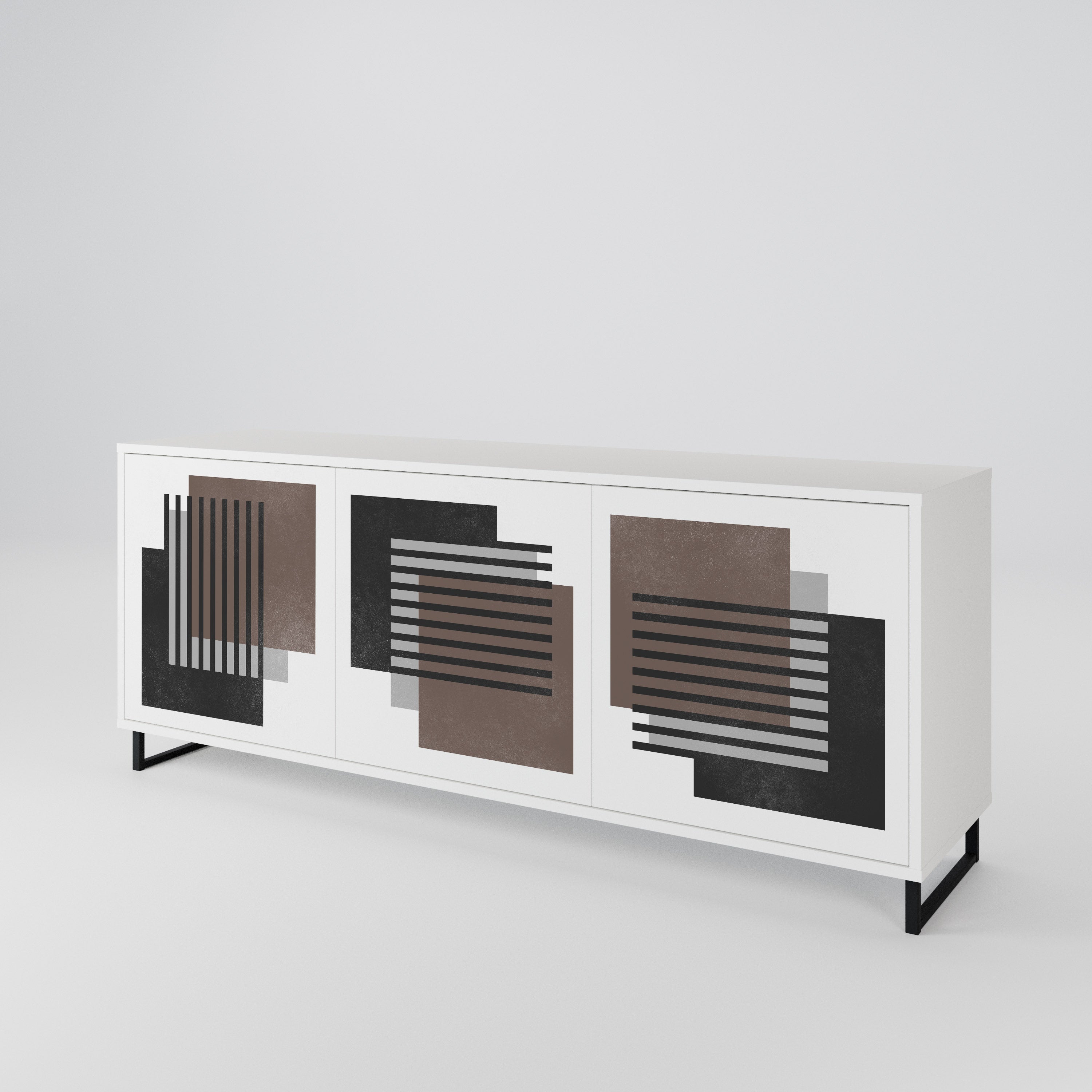 SHADOW SYNCHRONY Komoda 3-drzwiowa korpus Biały