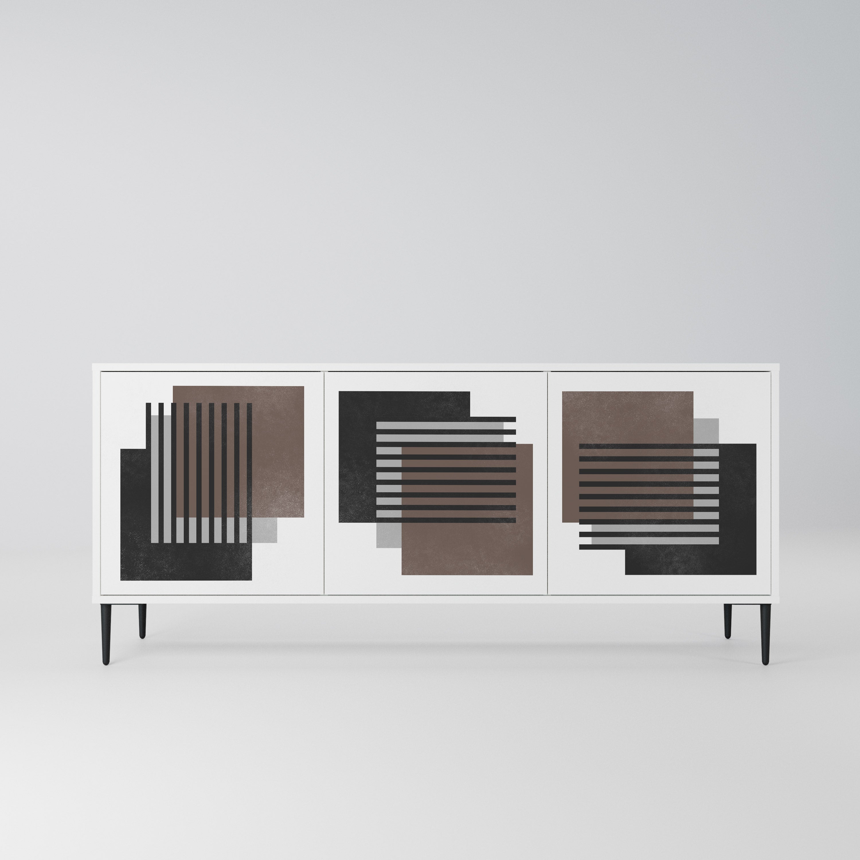 SHADOW SYNCHRONY Komoda 3-drzwiowa korpus Biały