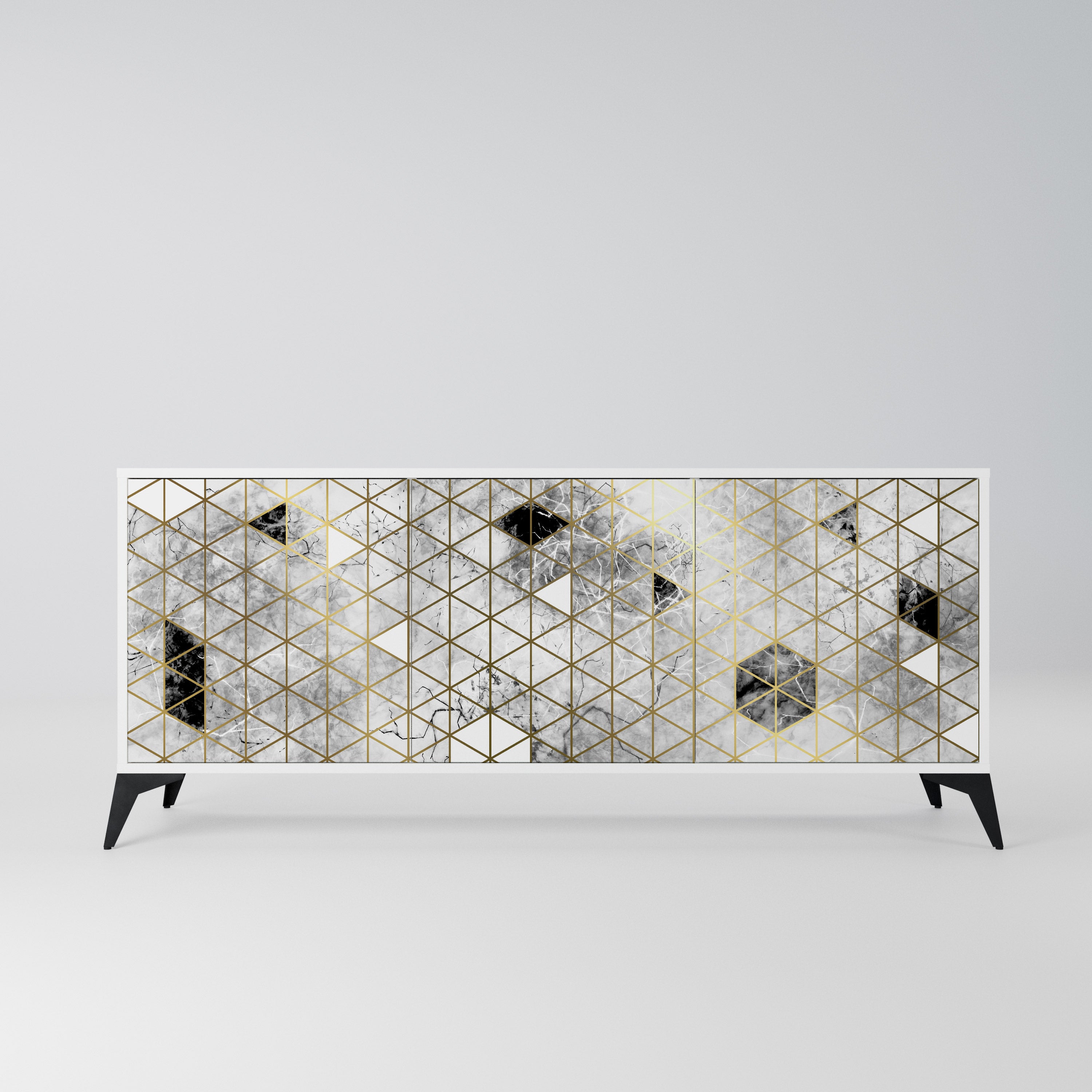 ASHEN ARIA Komoda 3-drzwiowa korpus Biały