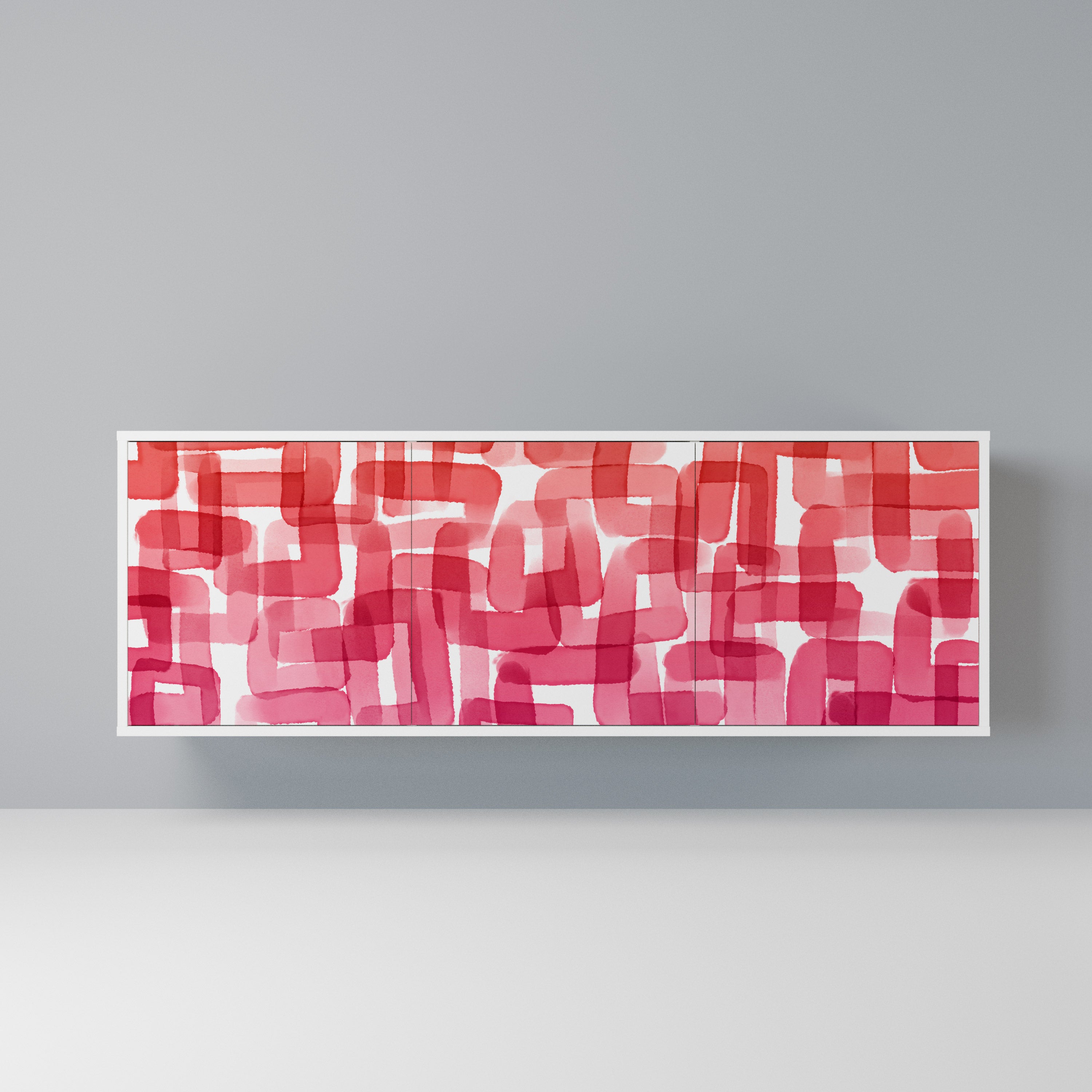 KALEIDOSCOPIC CUBISM Komoda 3-drzwiowa korpus Biały