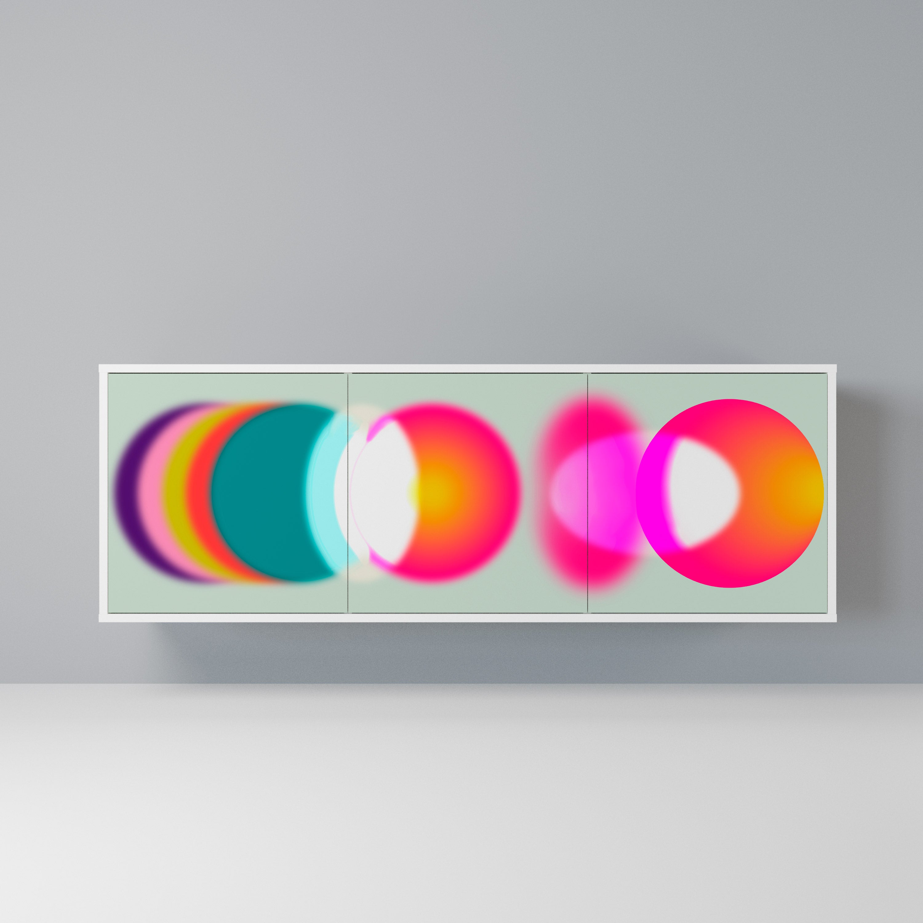 SYMPHONY OF COLORS Komoda 3-drzwiowa korpus Biały