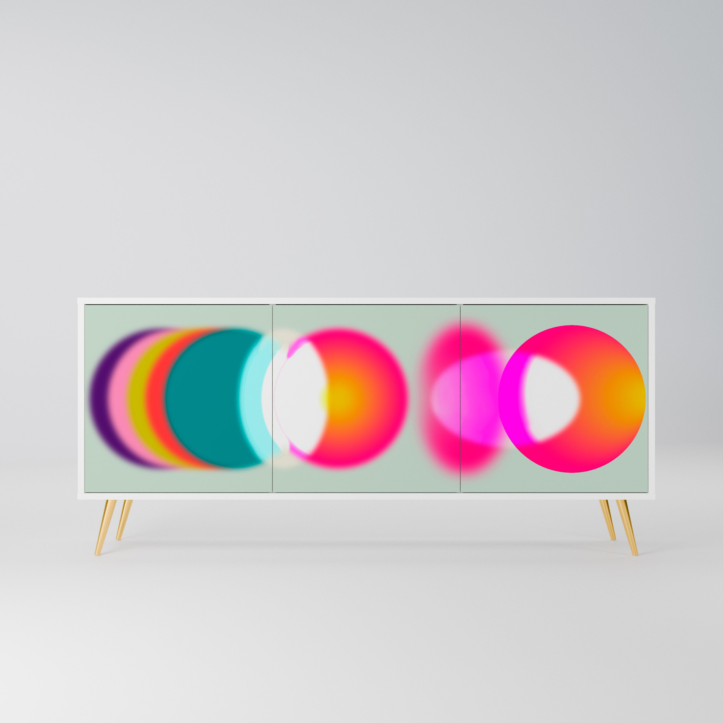 SYMPHONY OF COLORS Komoda 3-drzwiowa korpus Biały