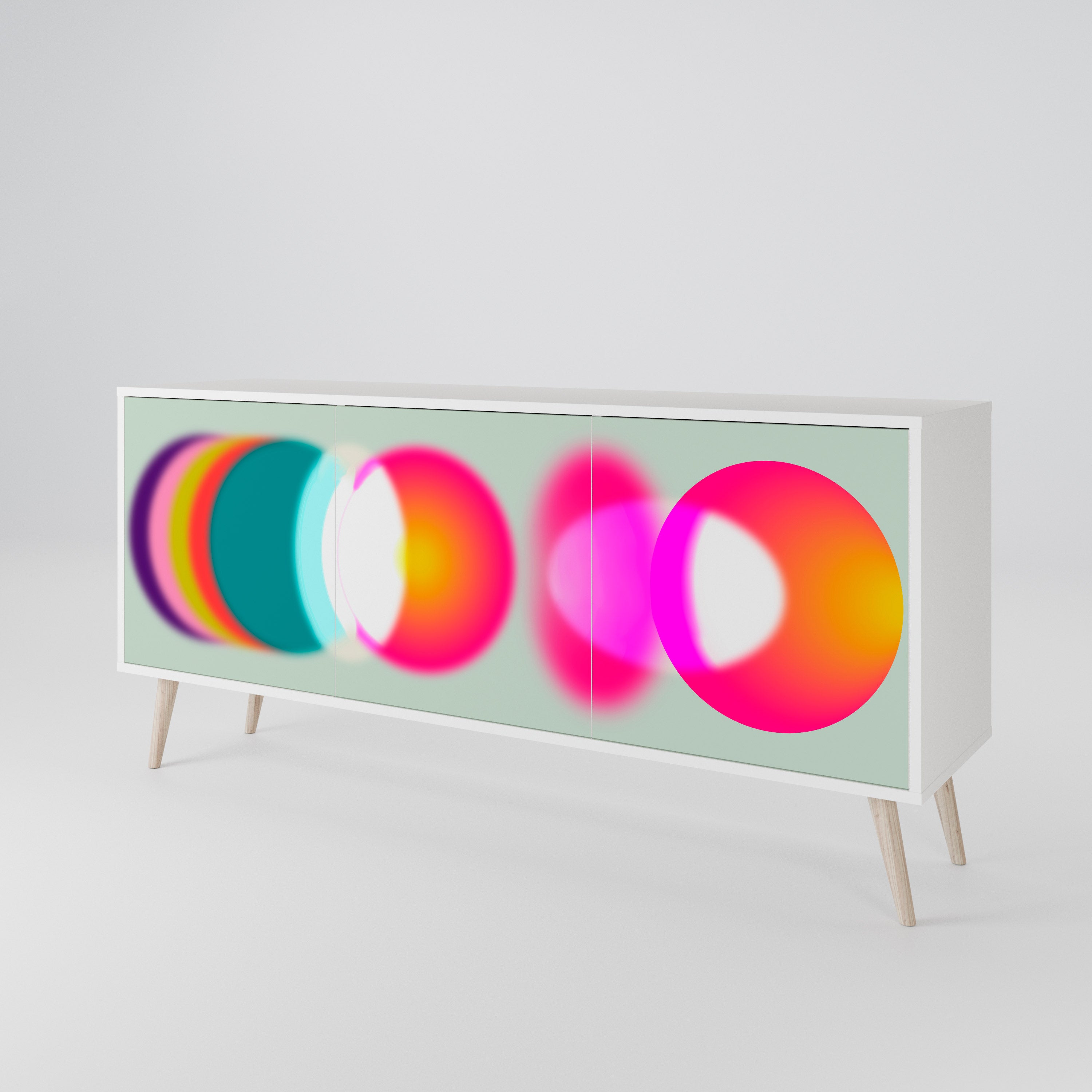 SYMPHONY OF COLORS Komoda 3-drzwiowa korpus Biały