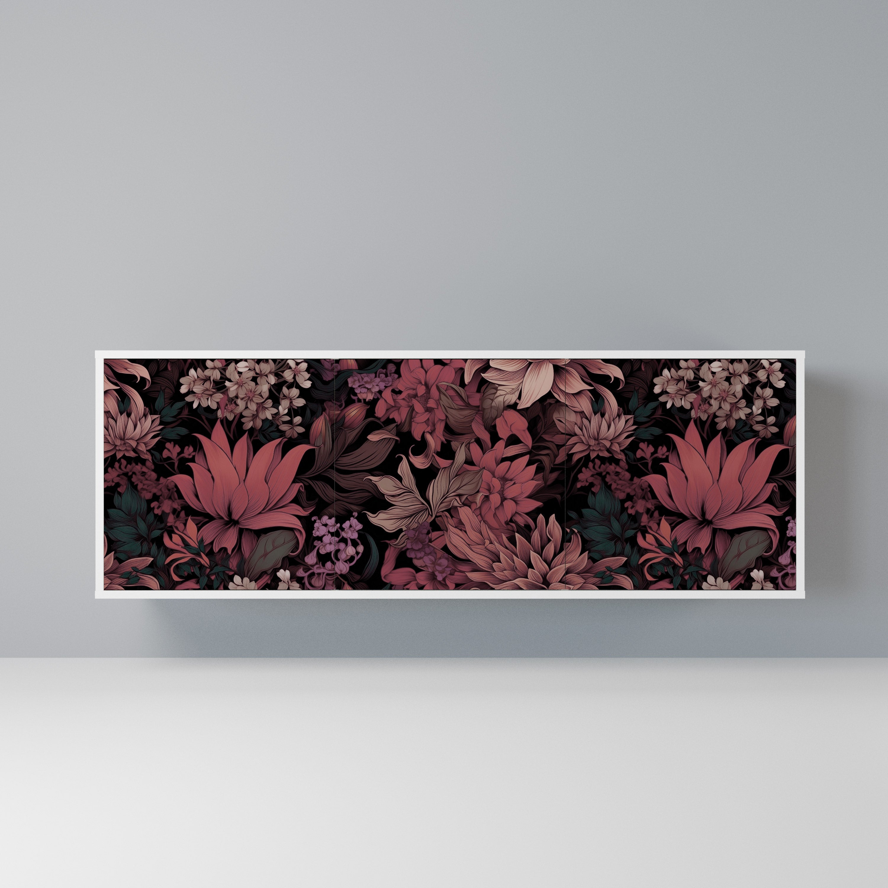 FLORAL WHISPER Komoda 3-drzwiowa korpus Biały