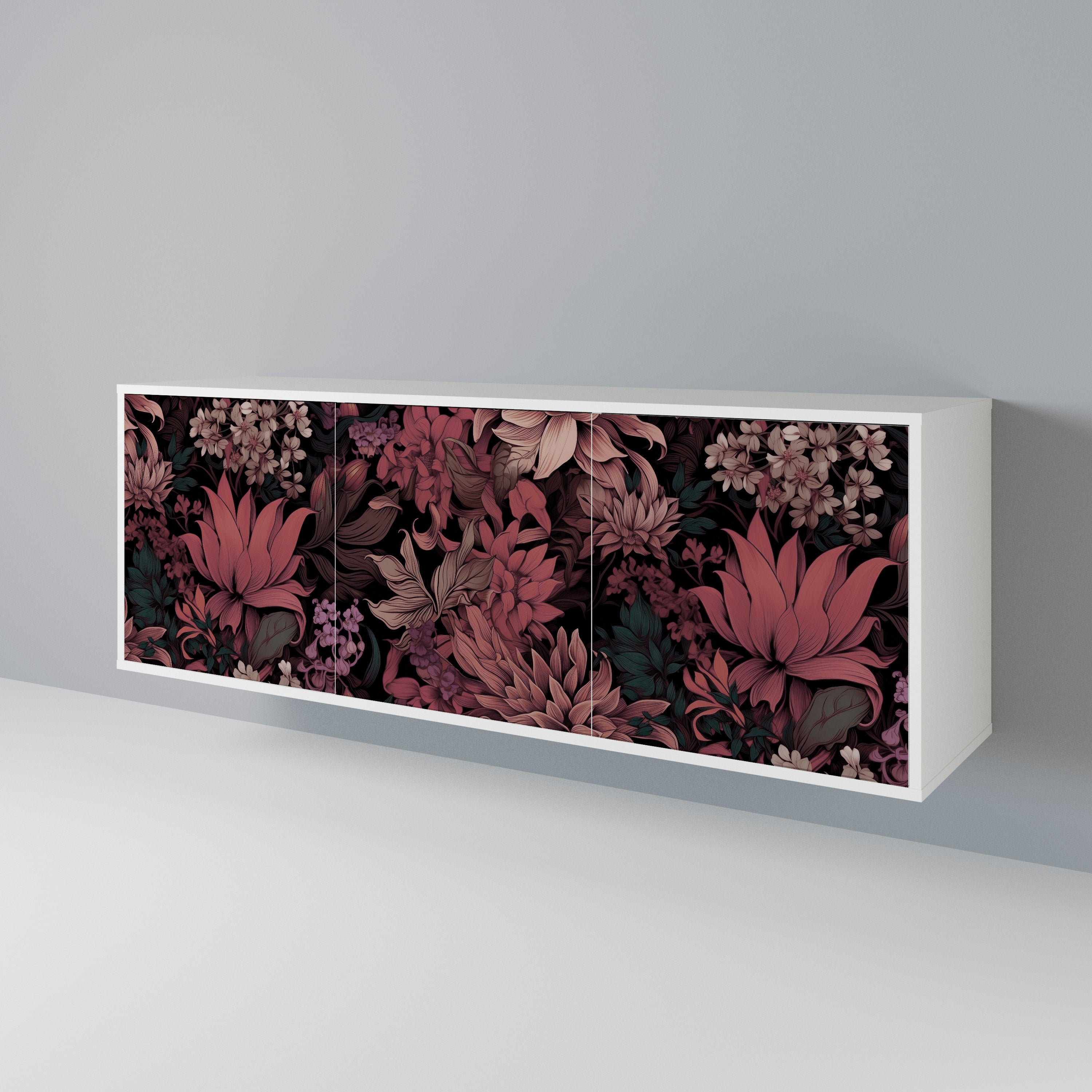 FLORAL WHISPER Komoda 3-drzwiowa korpus Biały