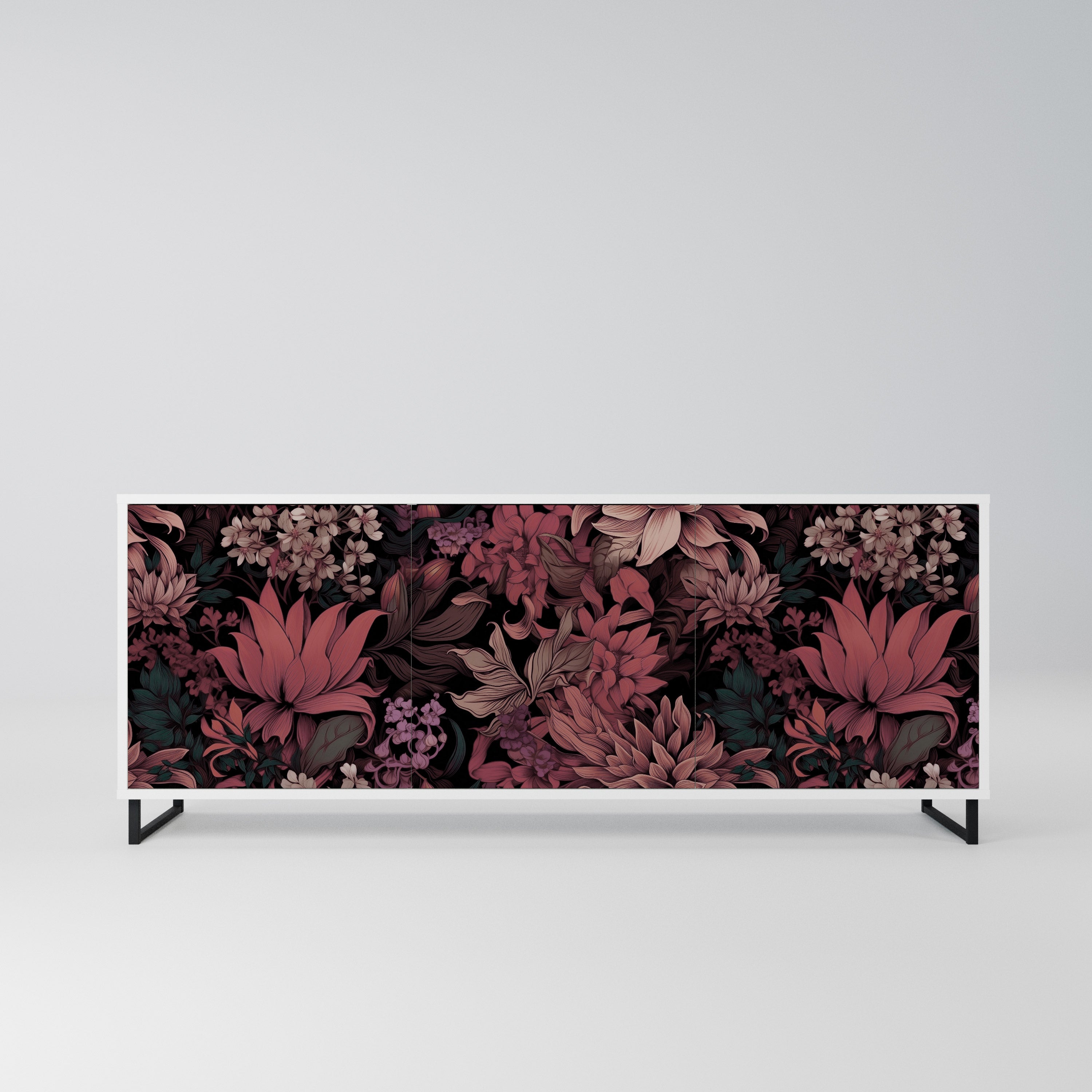 FLORAL WHISPER Komoda 3-drzwiowa korpus Biały