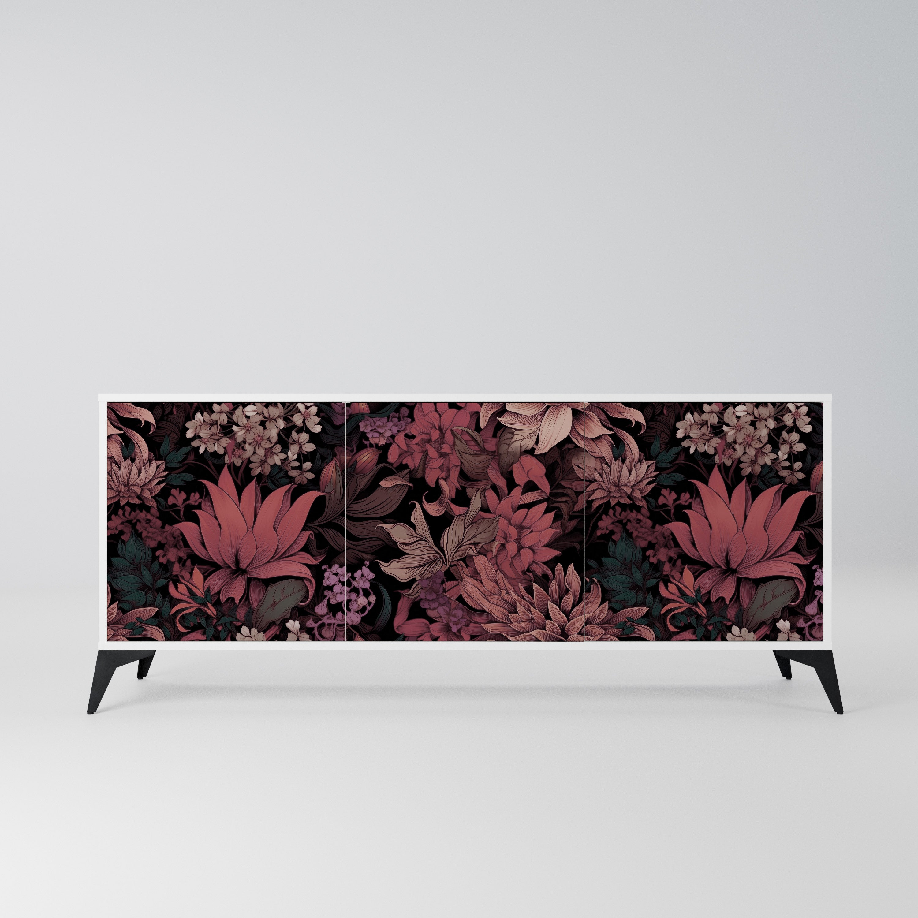 FLORAL WHISPER Komoda 3-drzwiowa korpus Biały