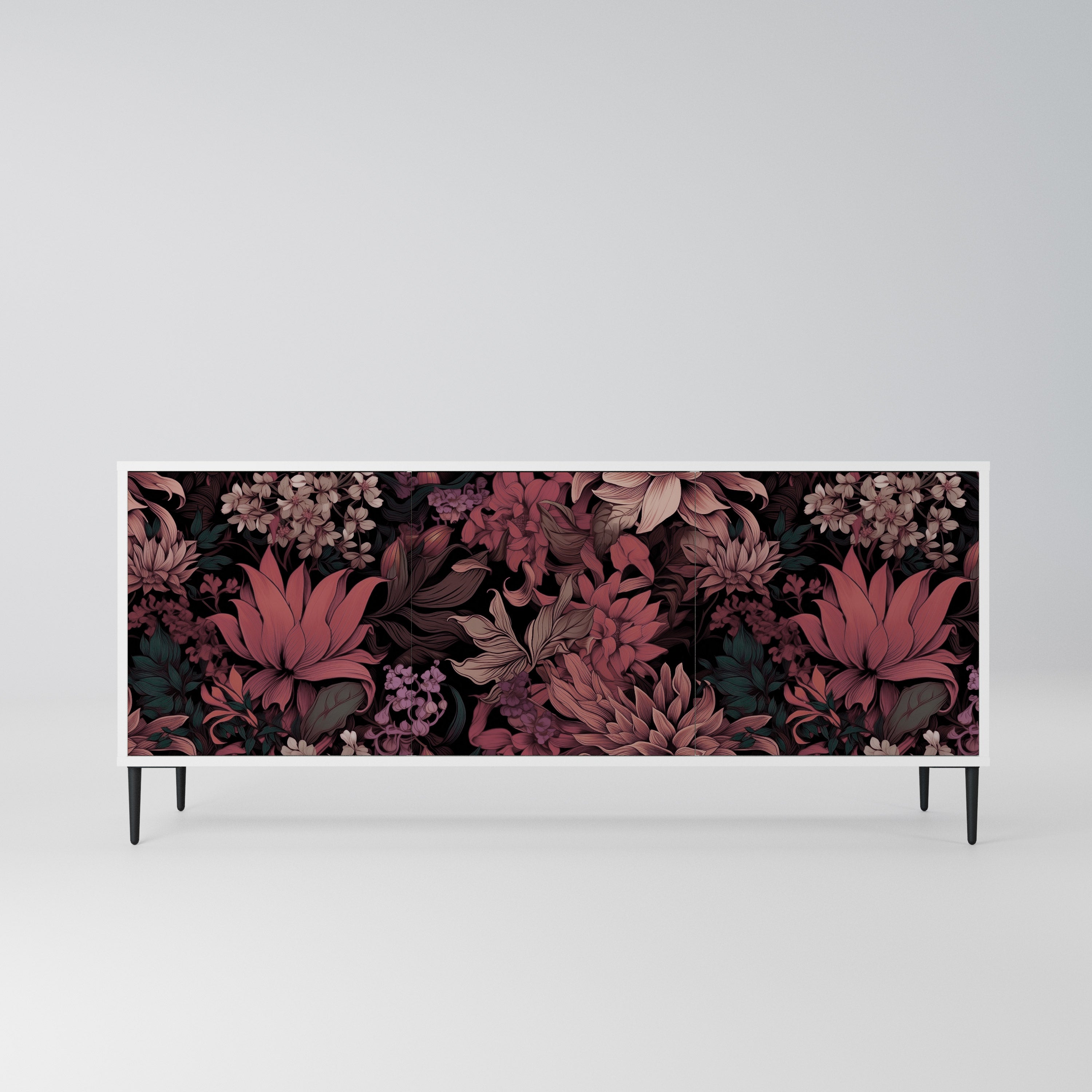 FLORAL WHISPER Komoda 3-drzwiowa korpus Biały