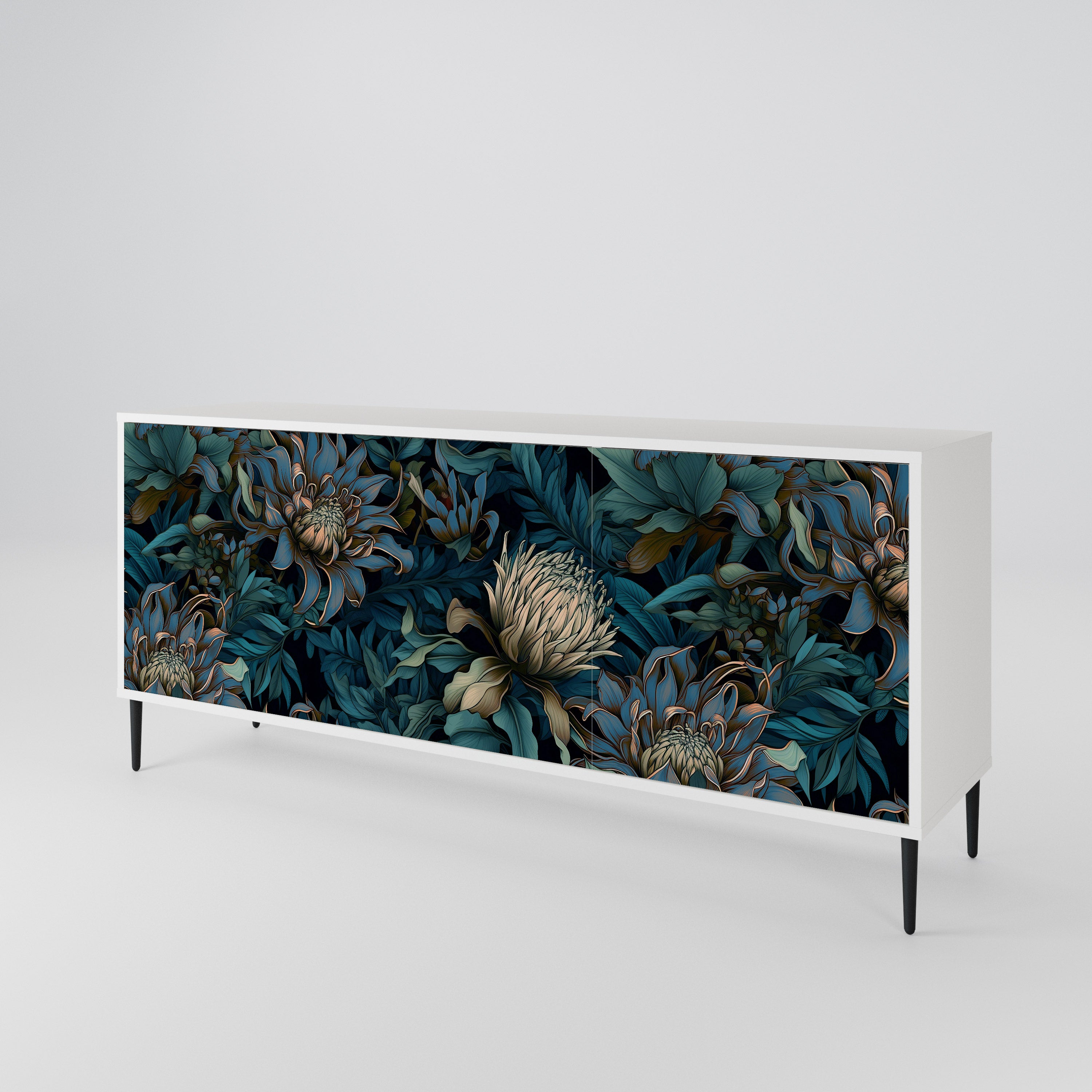 TWILIGHT BLOOM Komoda 3-drzwiowa korpus Biały