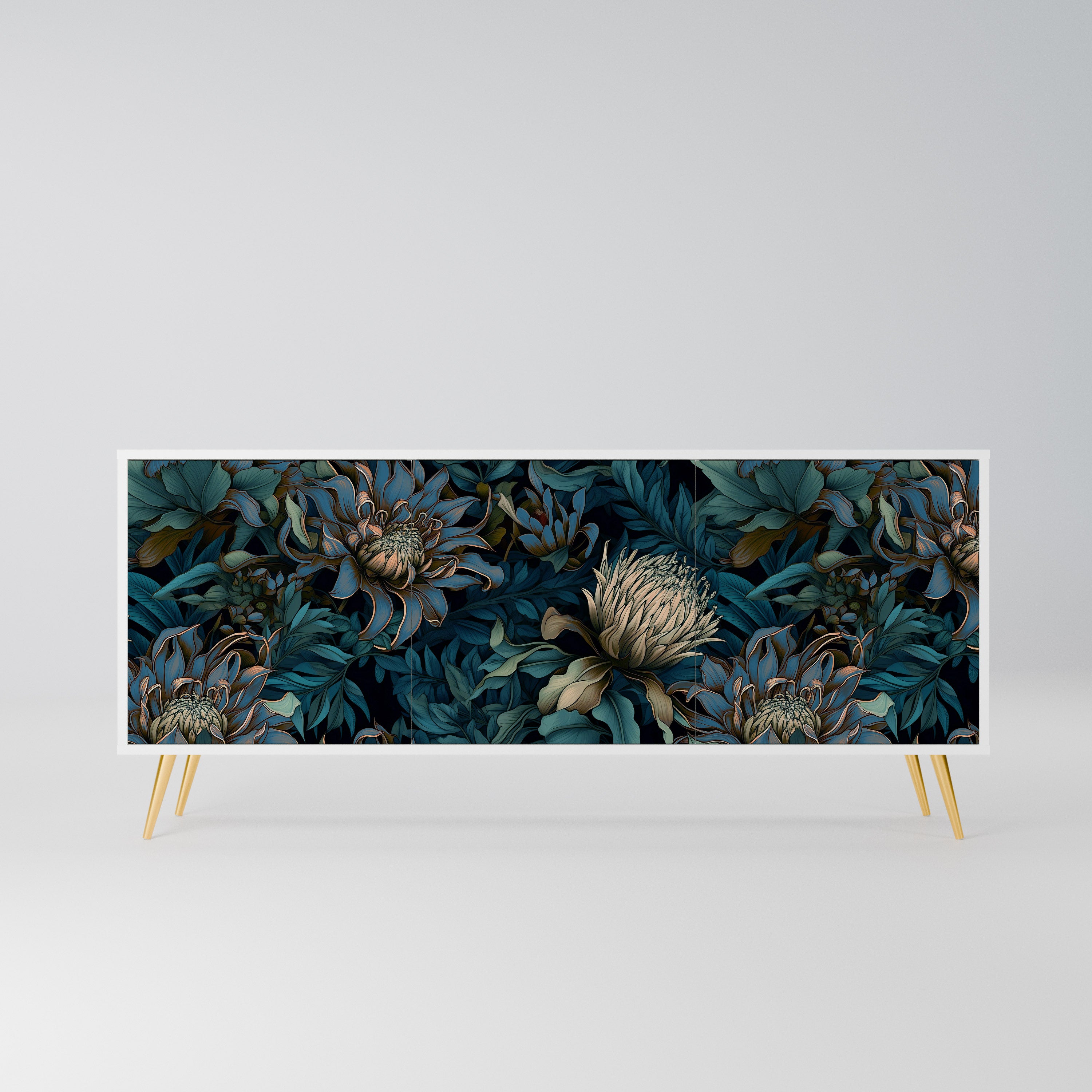 TWILIGHT BLOOM Komoda 3-drzwiowa korpus Biały