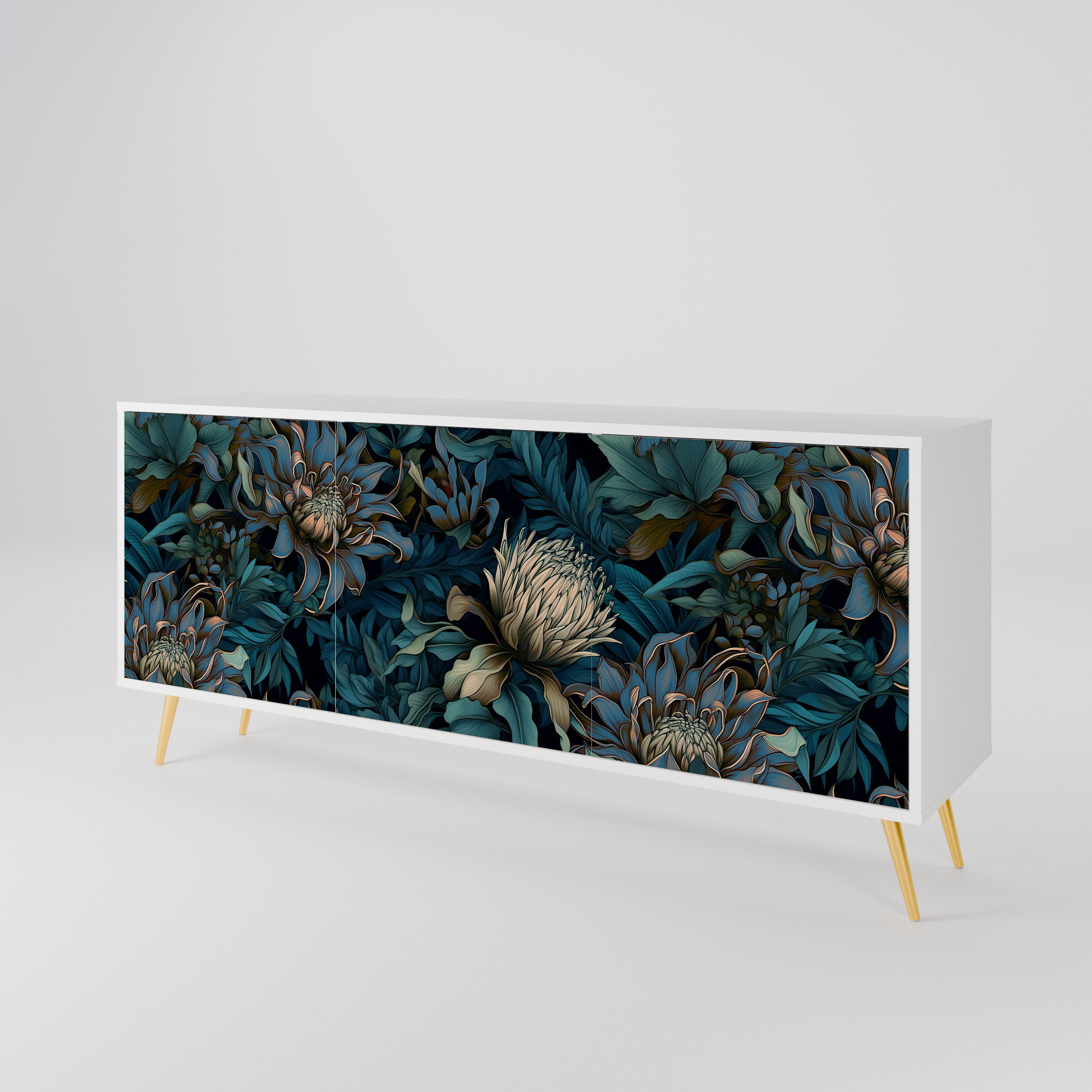 TWILIGHT BLOOM Komoda 3-drzwiowa korpus Biały
