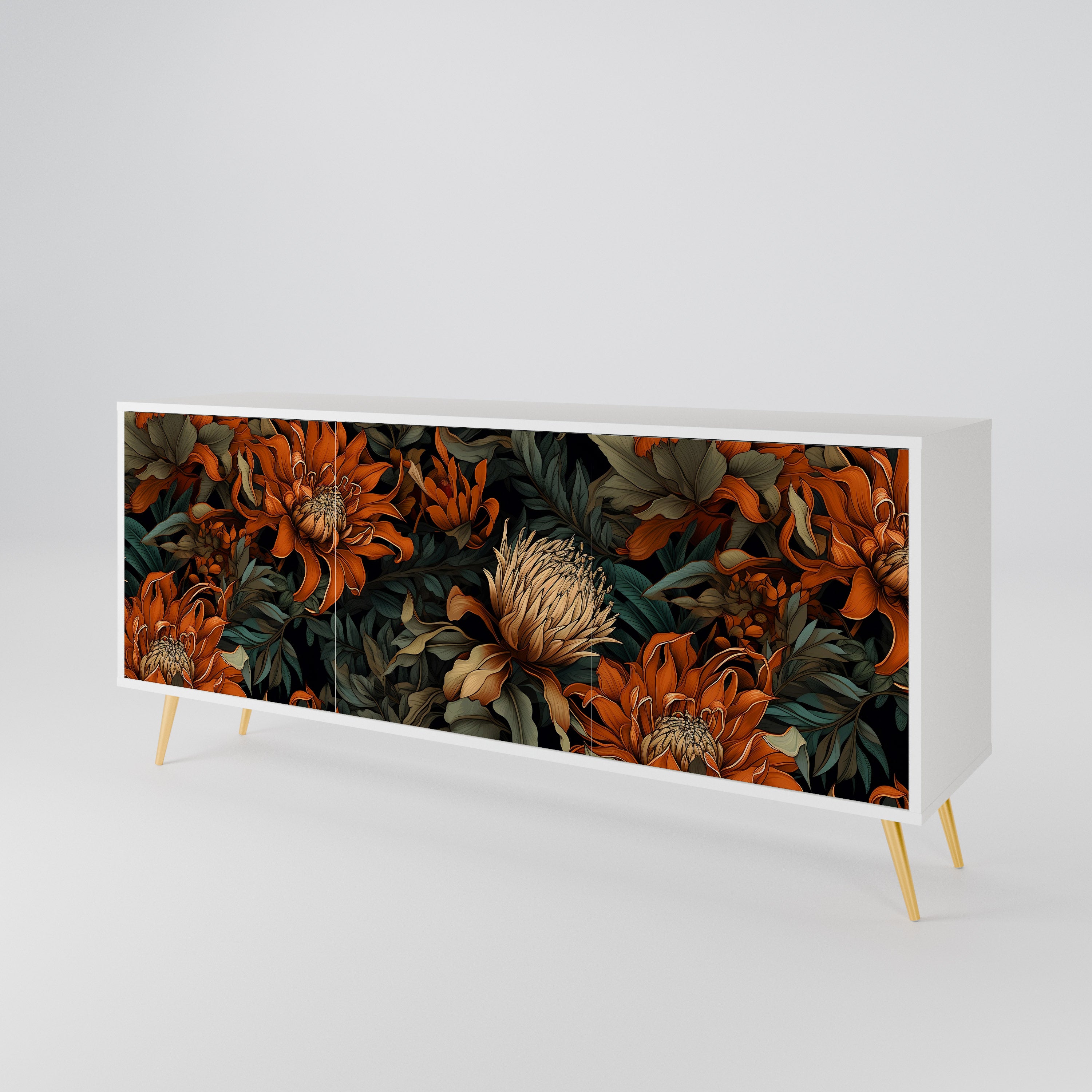 DAWN BLOOM Komoda 3-drzwiowa korpus Biały