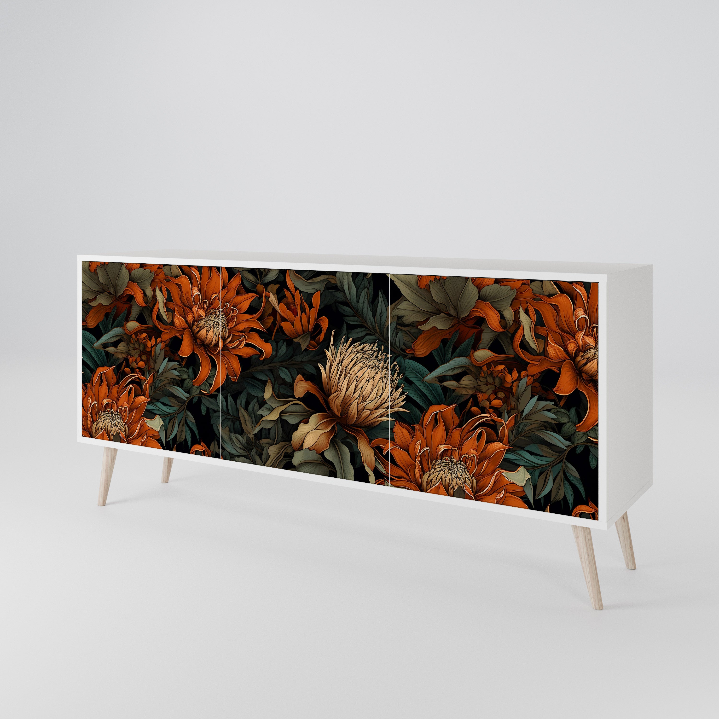 DAWN BLOOM Komoda 3-drzwiowa korpus Biały