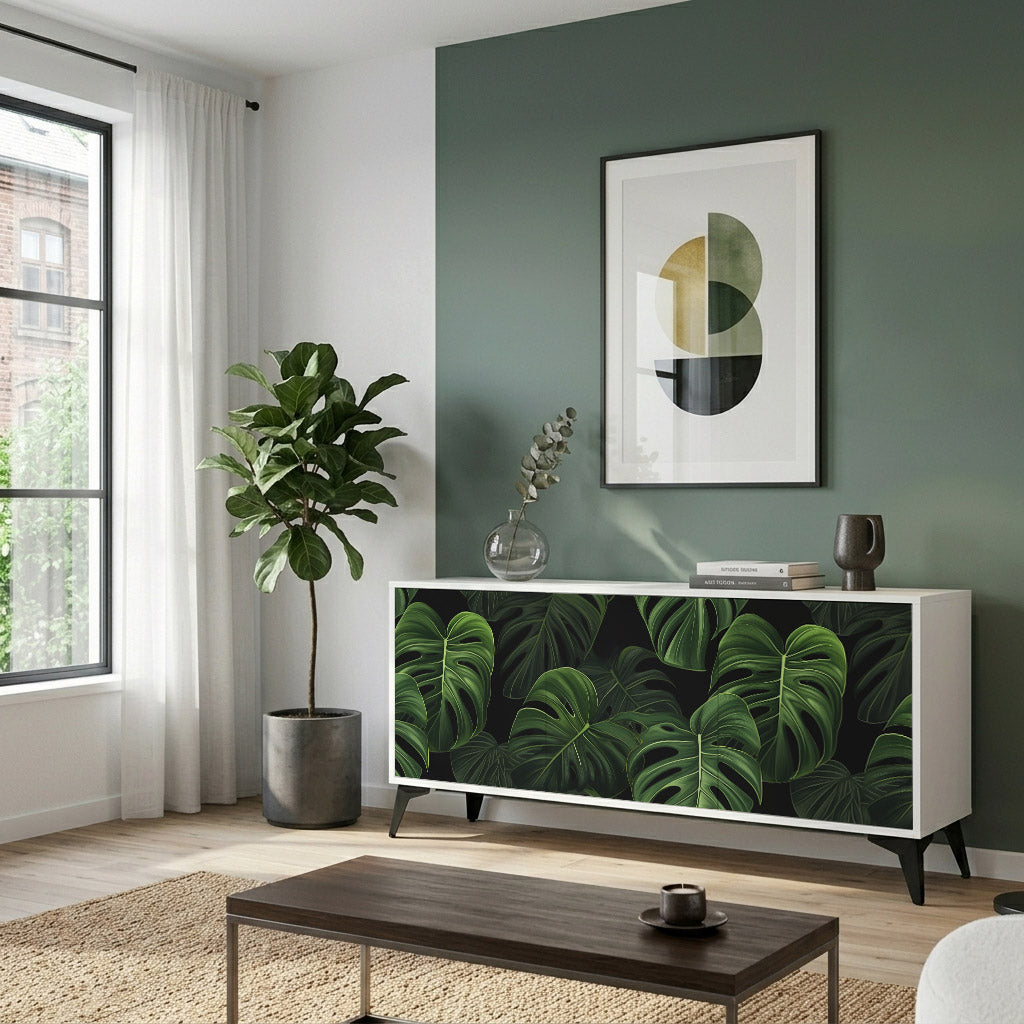 INFINITE MONSTERA Komoda 3-drzwiowa korpus Biały