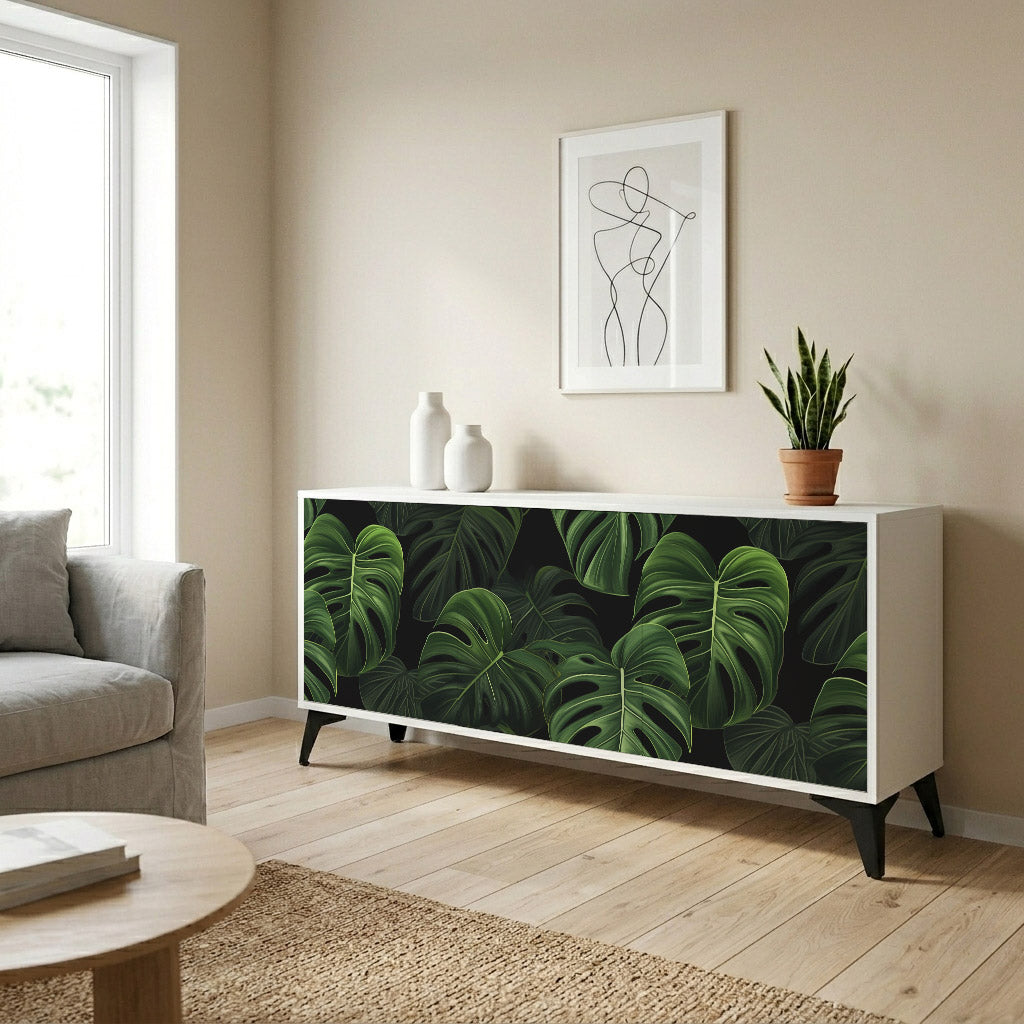 INFINITE MONSTERA Komoda 3-drzwiowa korpus Biały